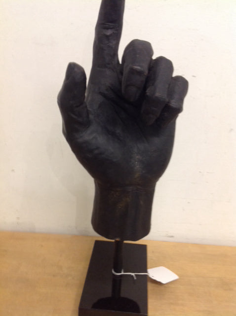 25-Piece Black Metal & Stone Middle Finger Gesture Statues - Perfect for Prank Gifts, Office Desk Decor, and Rebellious Home Decor