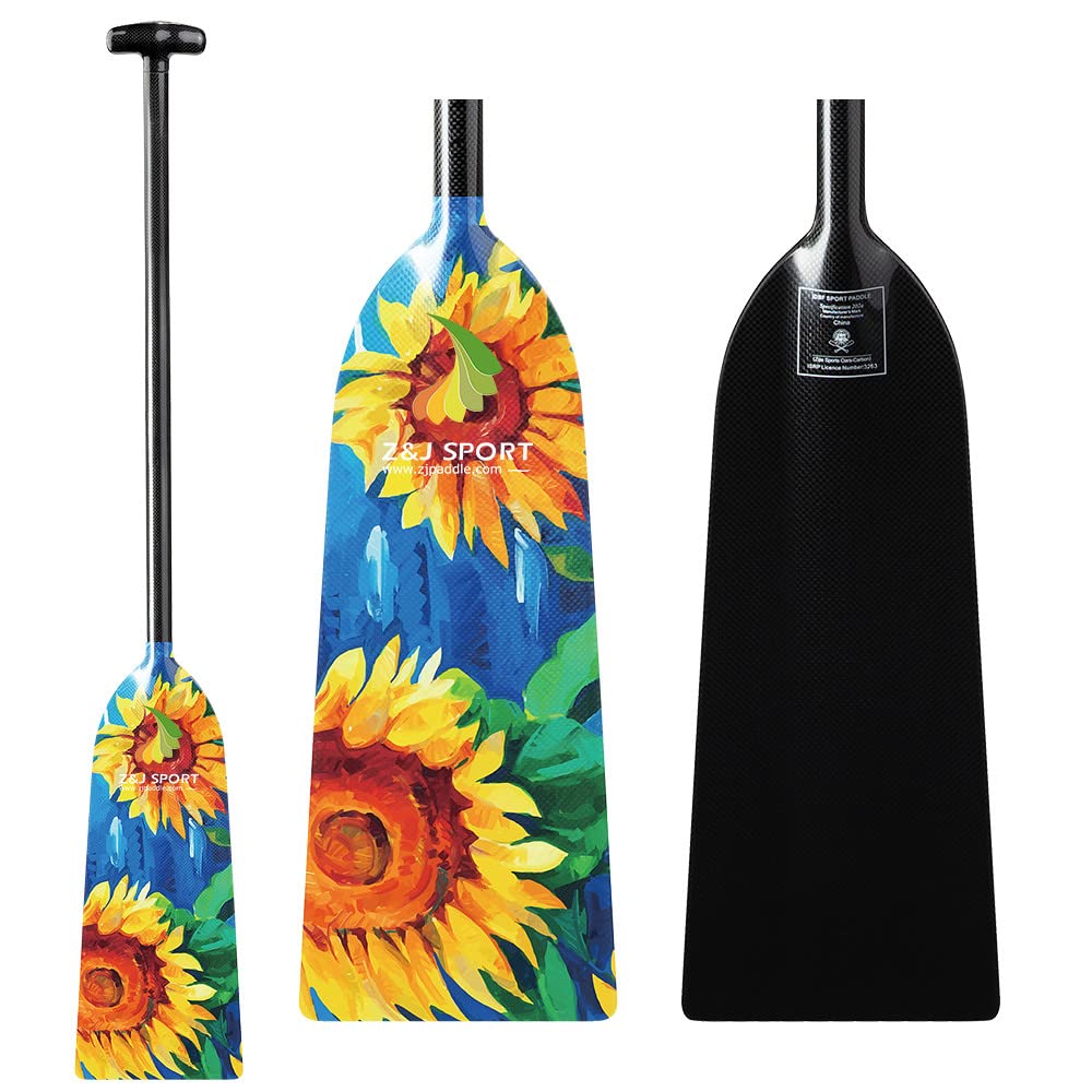 Premium Full Carbon Fiber Dragon Boat Paddle with T-Handle - IDBF Approved Competition Paddle with Custom Graphics | Perfect for Racing, Training & Team Events