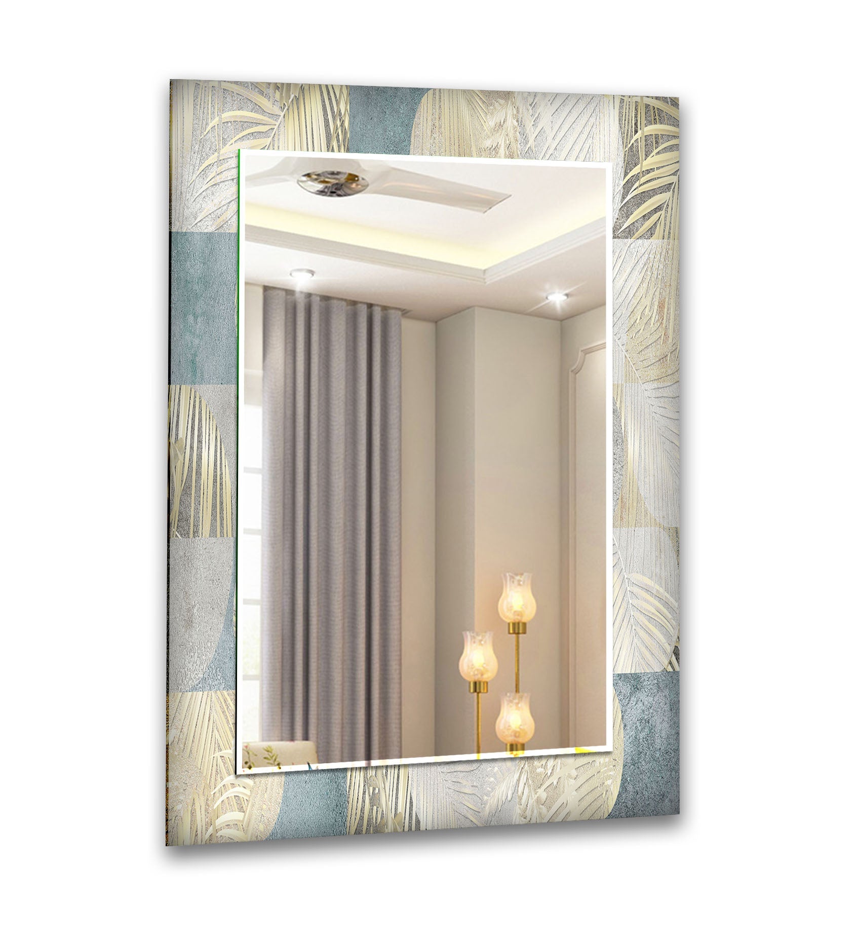 Abstract Bohemian Design Wall Mirror - Modern Decorative Round Mirror for Living Room, Bedroom, or Entryway - Perfect for Home Decor and Instagram Aesthetic