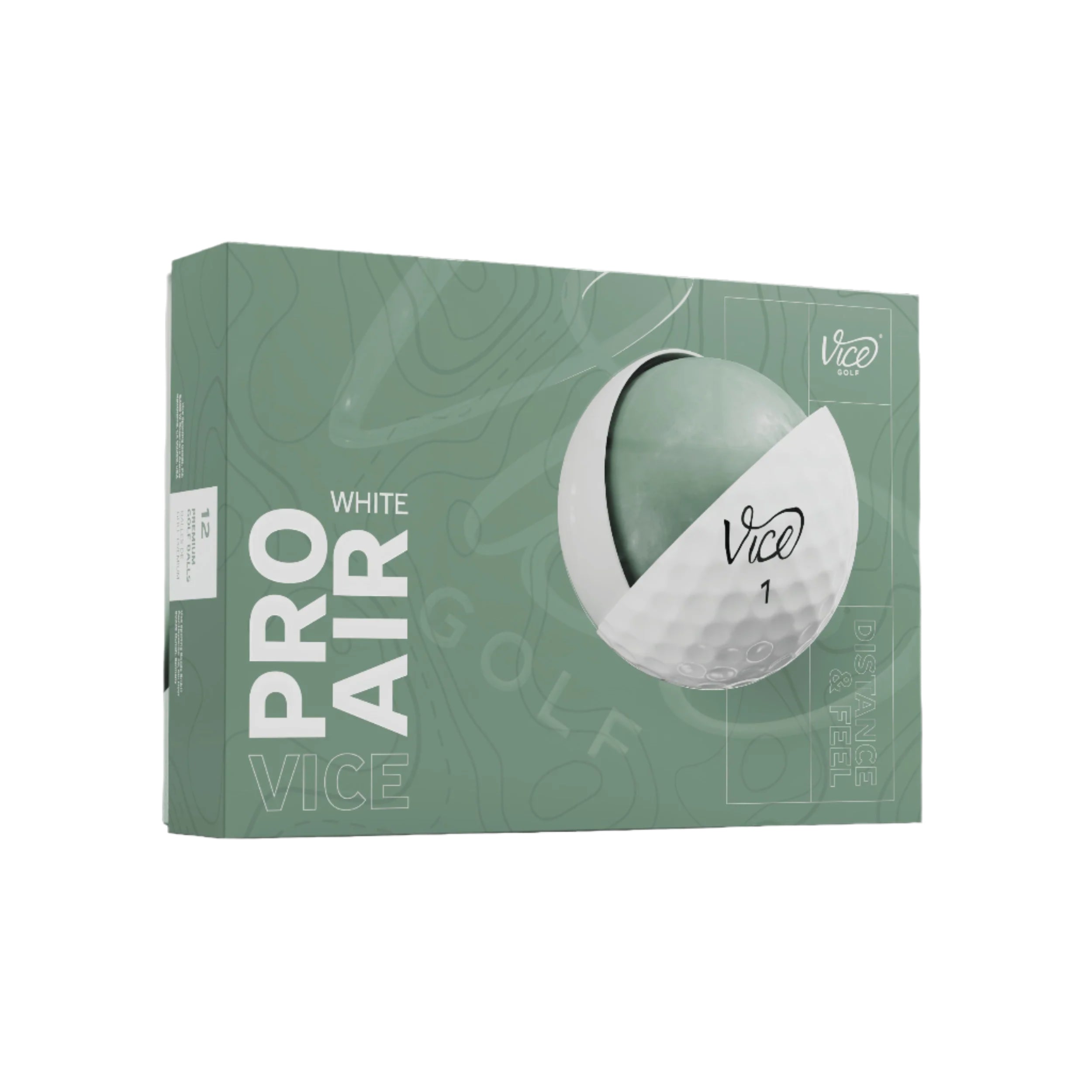Vice Pro Air Golf Balls - Premium Soft Feel, Low Compression for Distance & Control - Perfect for Recreational Golfers & Driving Range Practice