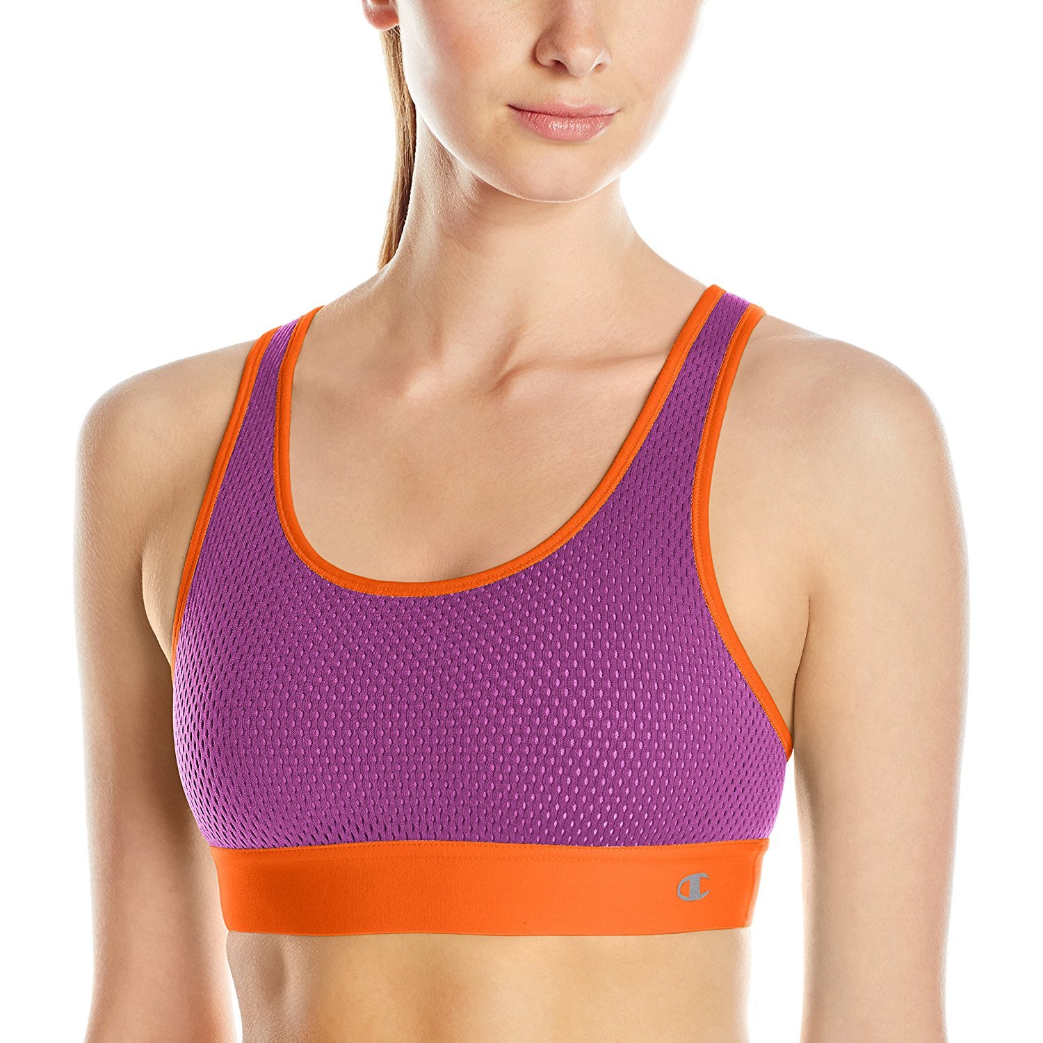 Champion Women's Mesh Freedom Racerback Sports Bra - Breathable Workout Top for Running, Yoga & Gym - Comfortable Athletic Tank for Active Lifestyles