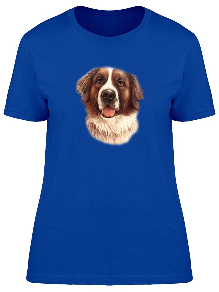 Stylish Watercolor St. Bernard Dog T-Shirt for Women - Soft Cotton Casual Tee for Dog Lovers, Pet Owners & Animal Enthusiasts | Perfect for Daily Wear, Dog Parks & Pet-Friendly Outings