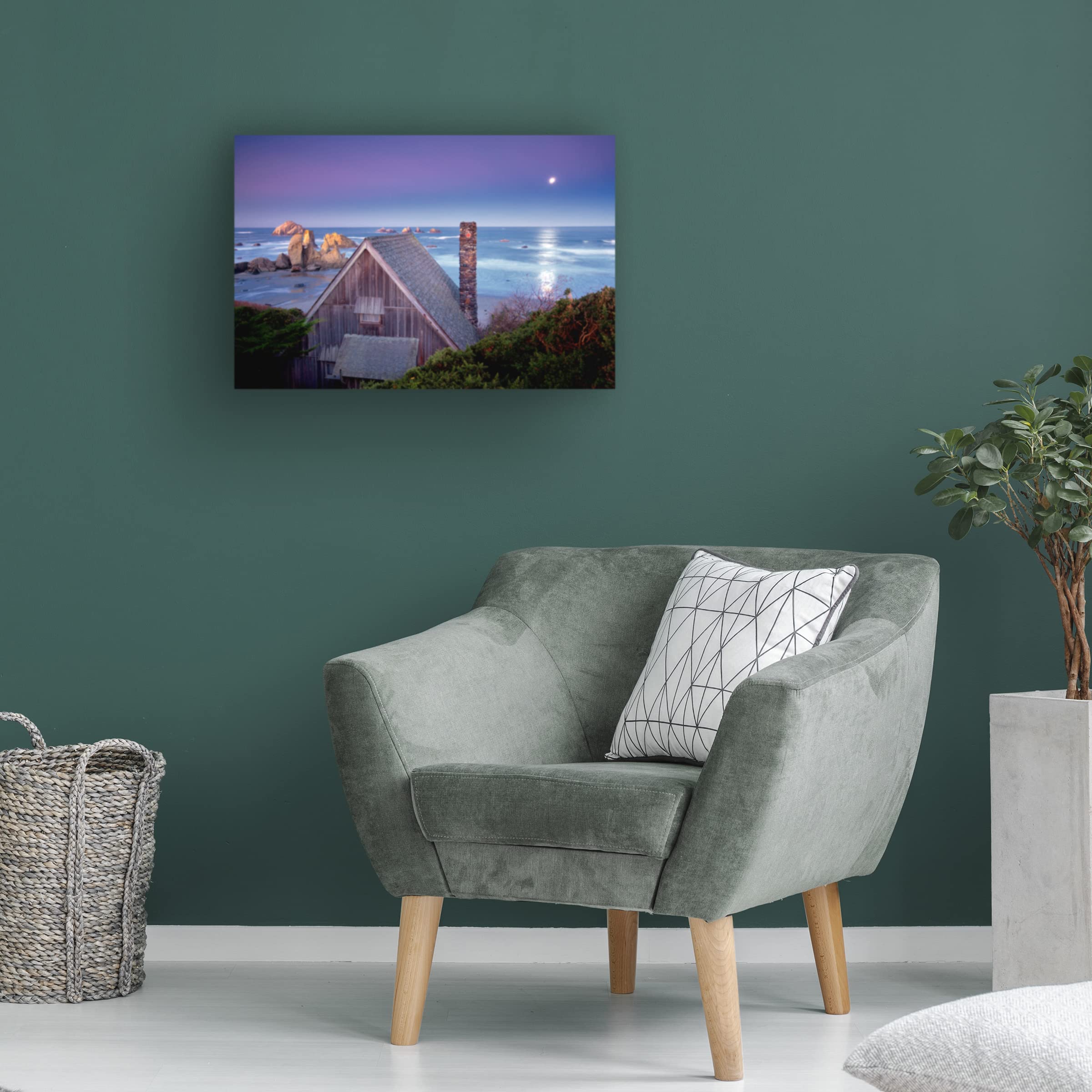 Dennis Frates 'Beach House 1' Canvas Wall Art Print - Coastal Decor for Living Room, Bedroom & Office - Trademark Fine Art Collection