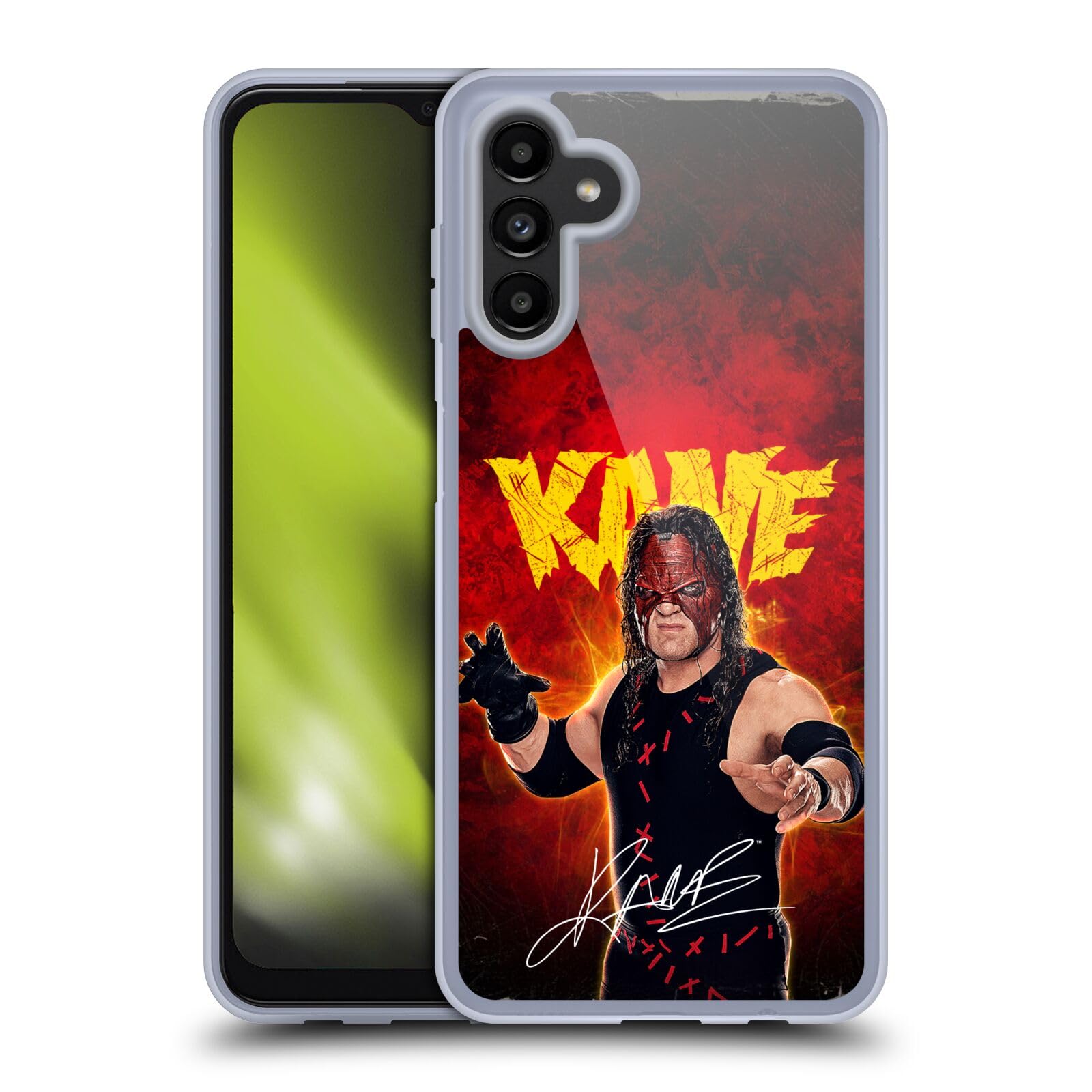 Officially Licensed WWE Kane LED Soft Gel Case for Samsung Galaxy A13 5G (2021) - Durable Protection with Vibrant LED Display, Perfect for WWE Fans & Showcase at Events