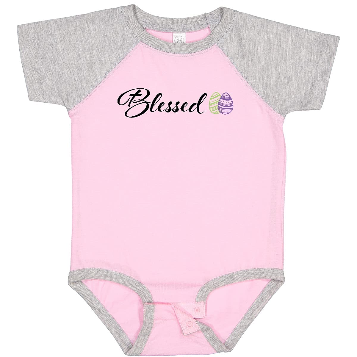 Inktastic Easter Blessed with Green and Purple Eggs Baby Bodysuit - Cute Easter Outfit for Infants & Toddlers - Perfect for Easter Photos, Family Gatherings & Holiday Celebrations