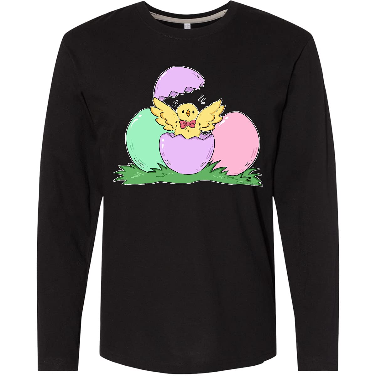 Easter Chick Hatching from Egg Long Sleeve T-Shirt - Cute Spring Graphic Tee for Women & Men - Perfect for Easter Celebrations, Egg Hunts & Spring Outfits