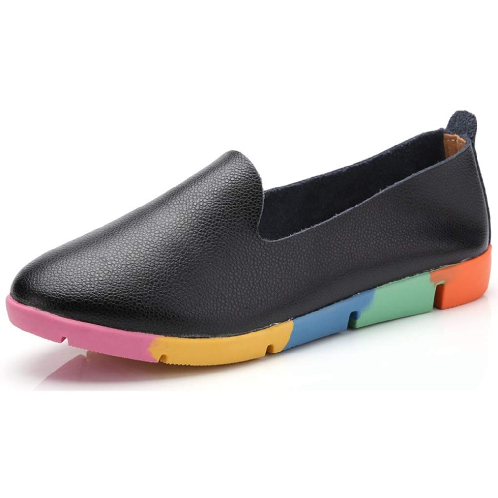 Women's Casual Flat Loafers - Comfortable Leather Moccasins Slip-On Shoes with Pointed Toe | Fashion Sneakers for Work, Travel & Everyday Wear