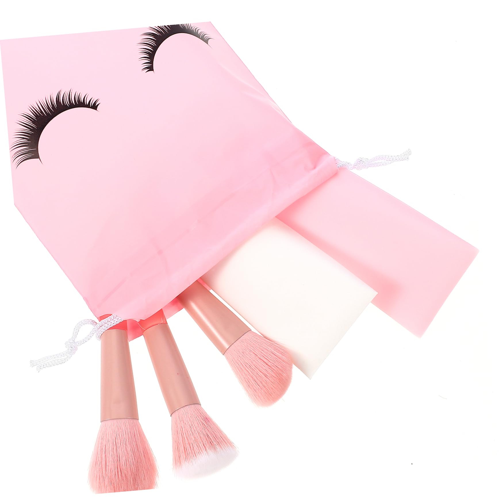 FOMIYES 50 Pack Travel Toiletry Bags - Waterproof Drawstring Cosmetic Storage Pouches for Makeup, Lash Extensions, Toiletries | Home & Travel Organizer for Beauty Essentials, Simple Care Package (EVA Material)