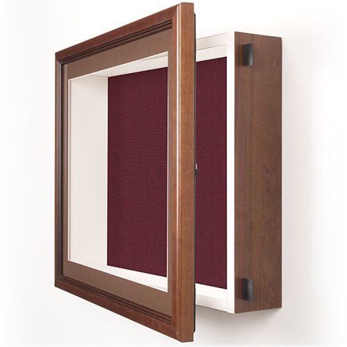 Stylish Wood Frame Shadowbox Swing Frames with Cork Board - 4 Deep Interior Display for Home & Office Decor | Perfect for Photos, Artwork, and Memorabilia