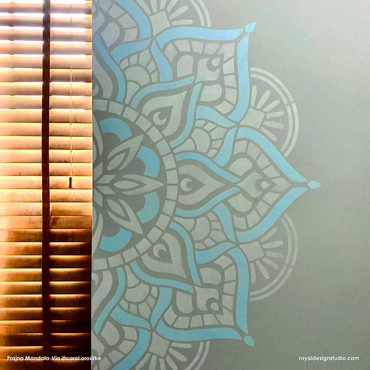 Prajna Mandala Stencil - Sacred Buddhist Art Drawing Tool for Meditation & Home Decoration | Perfect for Yoga Studios, Spiritual Spaces & DIY Craft Projects