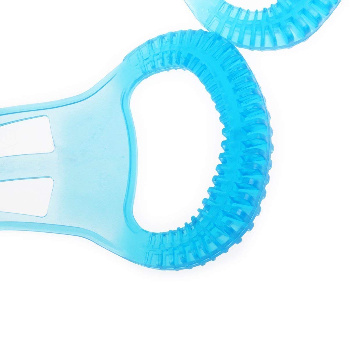 MARJI&ANUVRUTTI Silicone Dual Sided Back Scrubber Brush - Exfoliating Body Scrubber & Foot Massager with Pumice Stone - Shower Bath Belt for Deep Cleansing & Relaxation (Blue) - Perfect for Spa, Home Bath & Travel Use