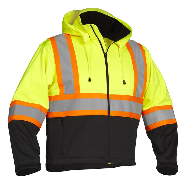 FORCEFIELD Re-Engineered CSA Hi-Vis Safety Softshell Jacket 023 EN148 - High Visibility Workwear for Construction & Outdoor Safety