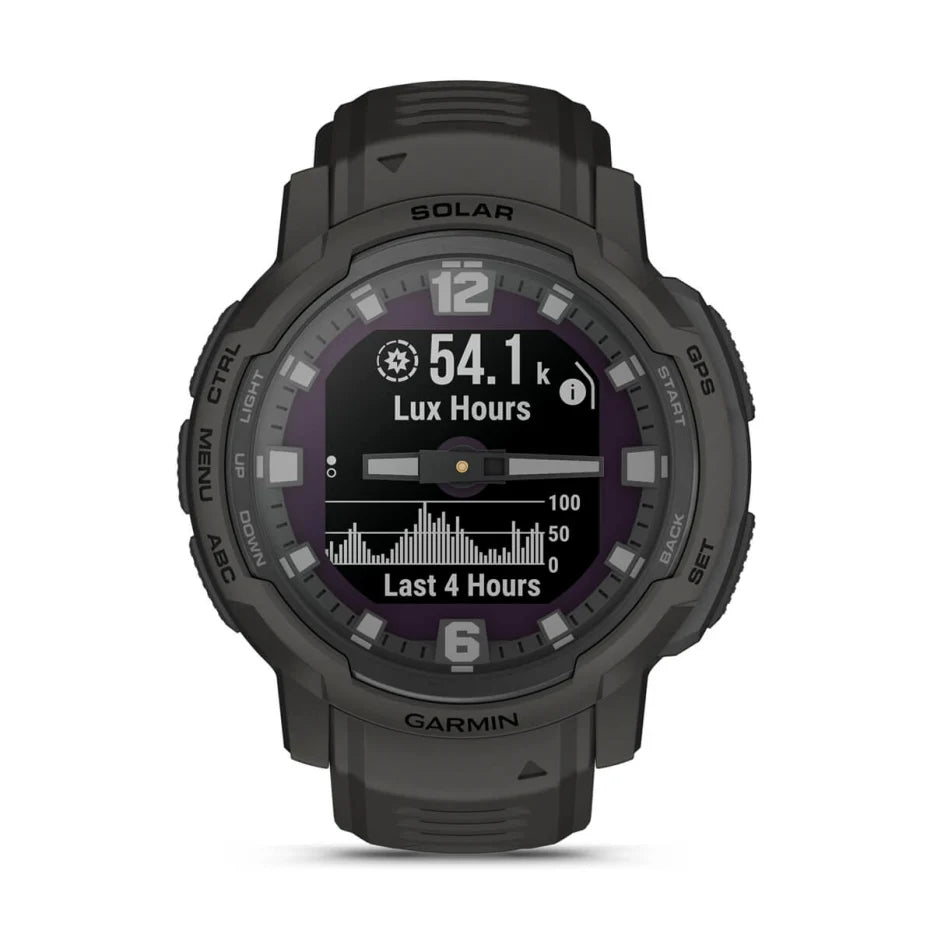 Instinct Crossover Solar Smartwatch - GPS, Heart Rate Monitor & Solar Charging for Outdoor Adventures, Fitness Tracking & Daily Use