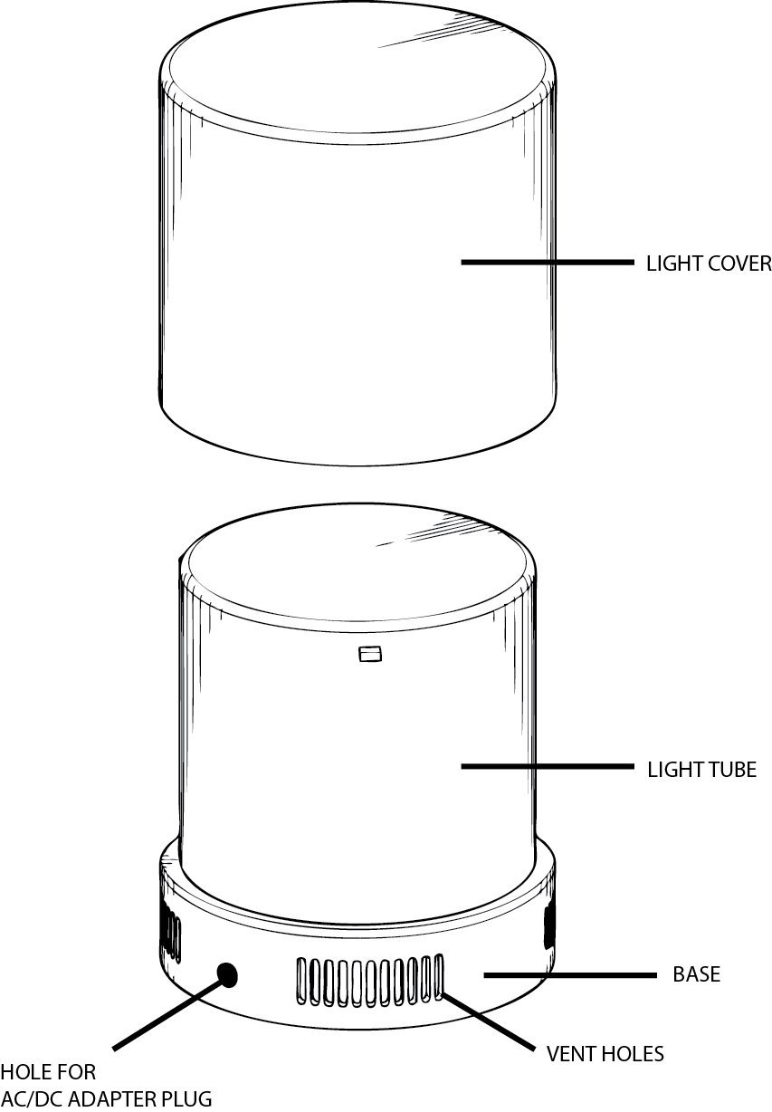 Black Kosher Lamp for Travel - Perfect for Shabbat, Hotels, and On-the-Go Use