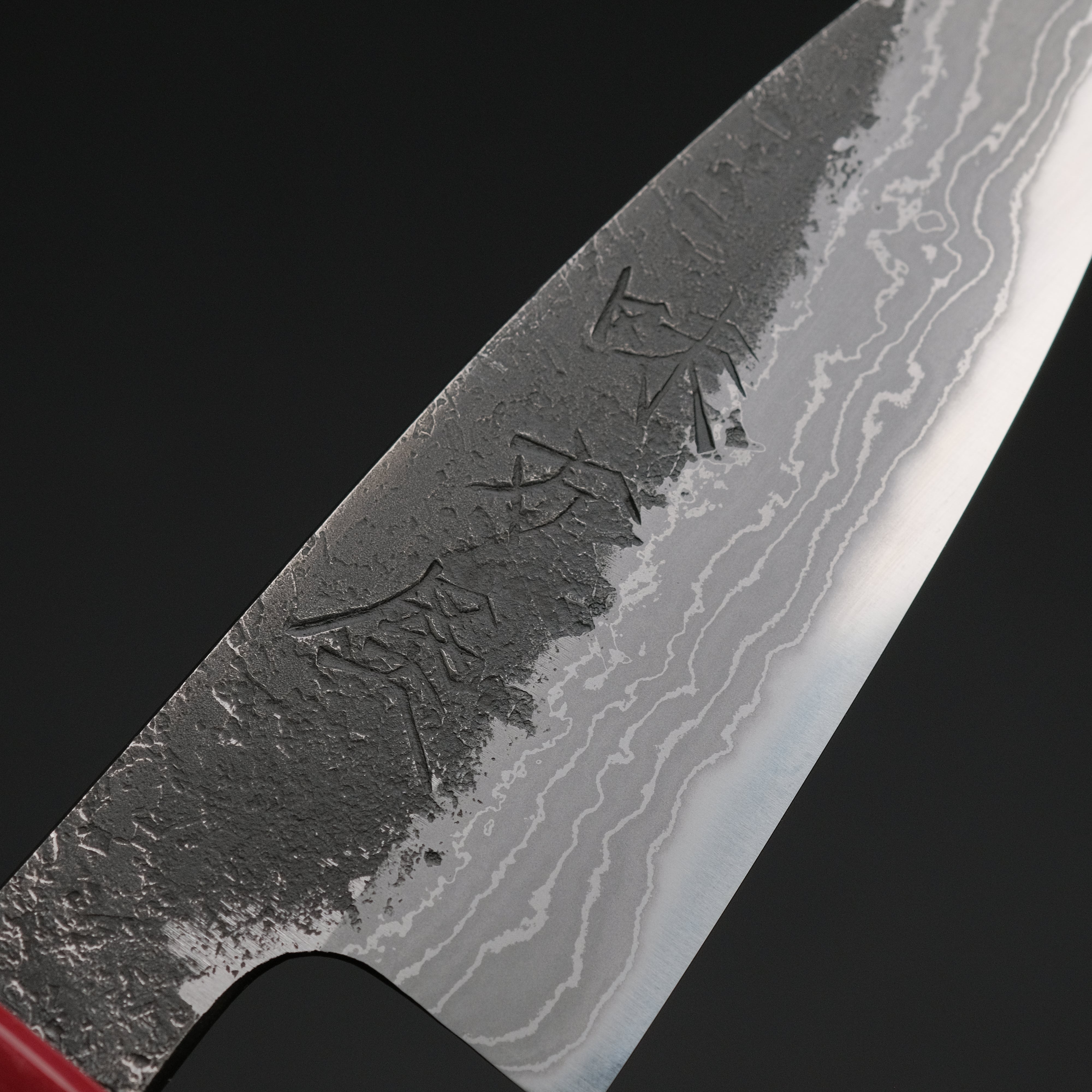 Premium Ajikataya White #2 Nashiji Damascus Petty Knife 85mm - Ebony Handle with TQP Finish (#68) - Perfect for Slicing Fruits, Vegetables & Precision Kitchen Tasks