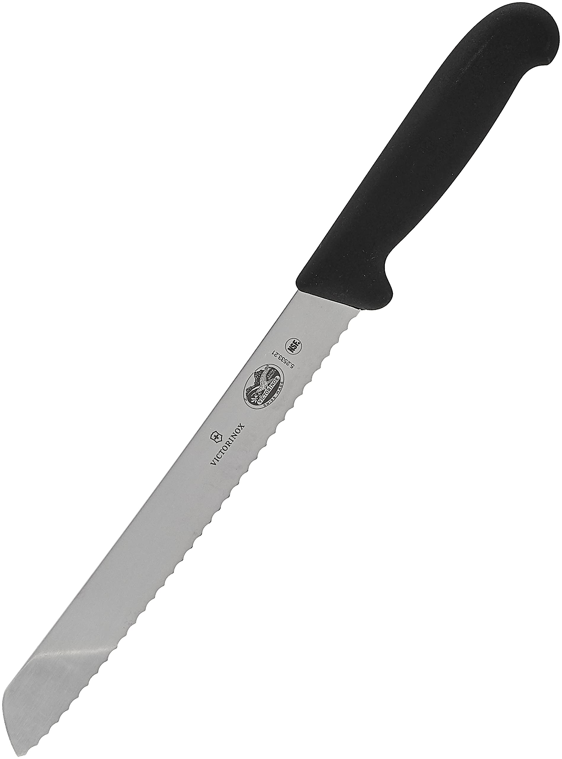 Victorinox Swiss Army 8-Inch Serrated Bread Knife with Non-Slip Fibrox Handle - Perfect for Slicing Bread, Cakes & Pastries - Ideal for Home Kitchens & Bakeries (Model 47549)