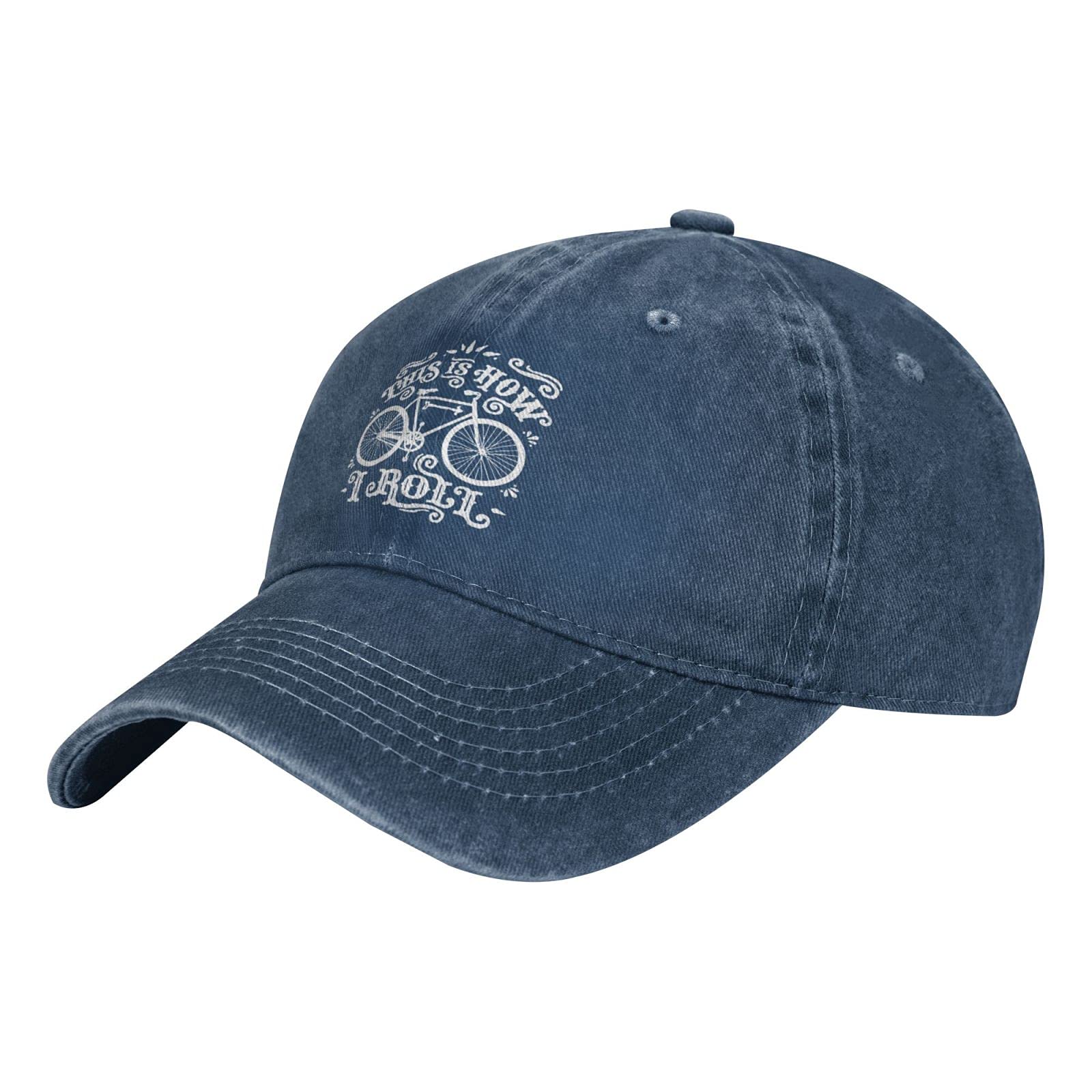 Adjustable Snapback Denim Baseball Cap for Men & Women - Cowboy Style Bicycle Hat - Perfect for Cycling, Outdoor Adventures & Casual Wear