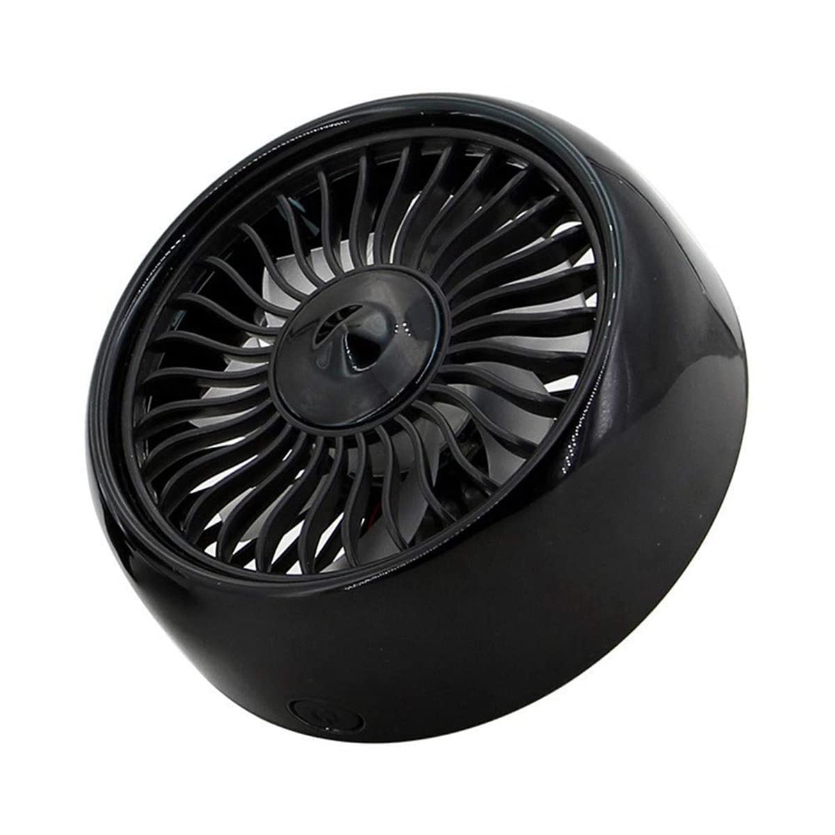 Dilexixi USB Mini Car Fan with Colorful LED Lights - Portable Electric Air Vent Fan for Vehicle, Truck, RV, SUV Center Console (Black) - Perfect for Summer Cooling & Interior Decoration