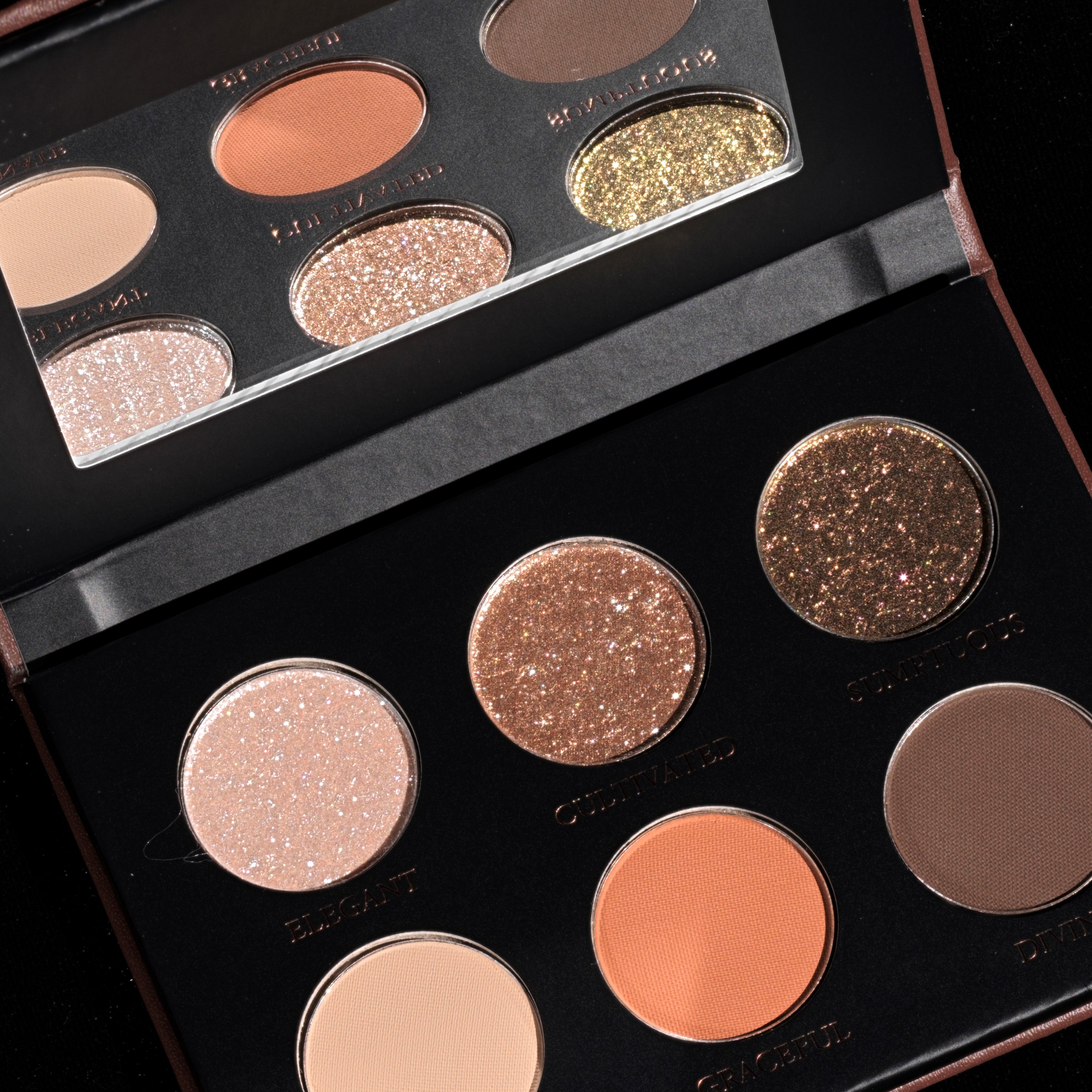 Elegant Mini Eyeshadow Palette - 12 Blendable Matte & Shimmer Shades for Day & Night Makeup | Perfect for Travel, Parties & Everyday Glam