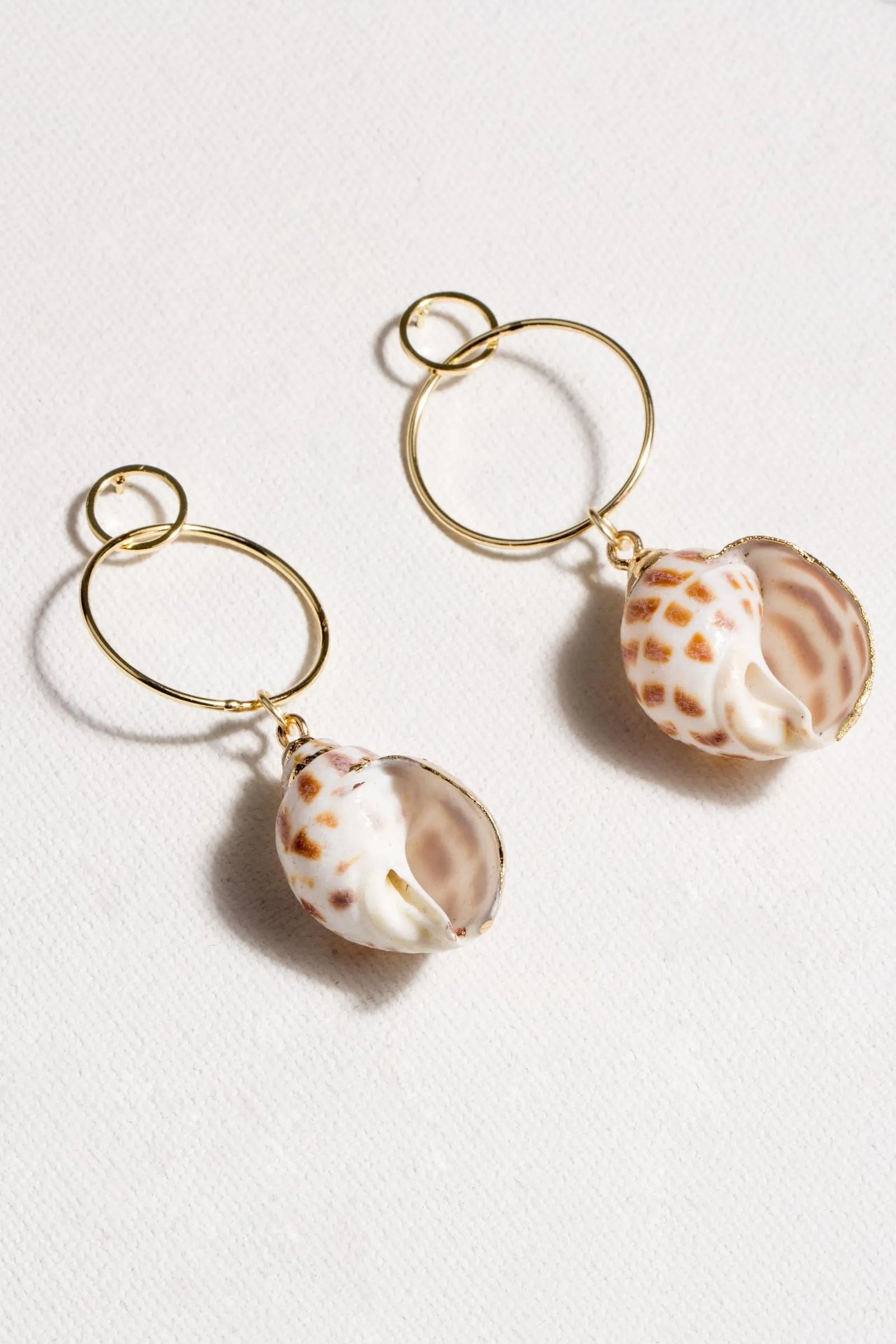 Shell Gold Hoop Earrings - Elegant Beach Jewelry for Women | Perfect for Summer Vacations, Weddings & Boho Fashion