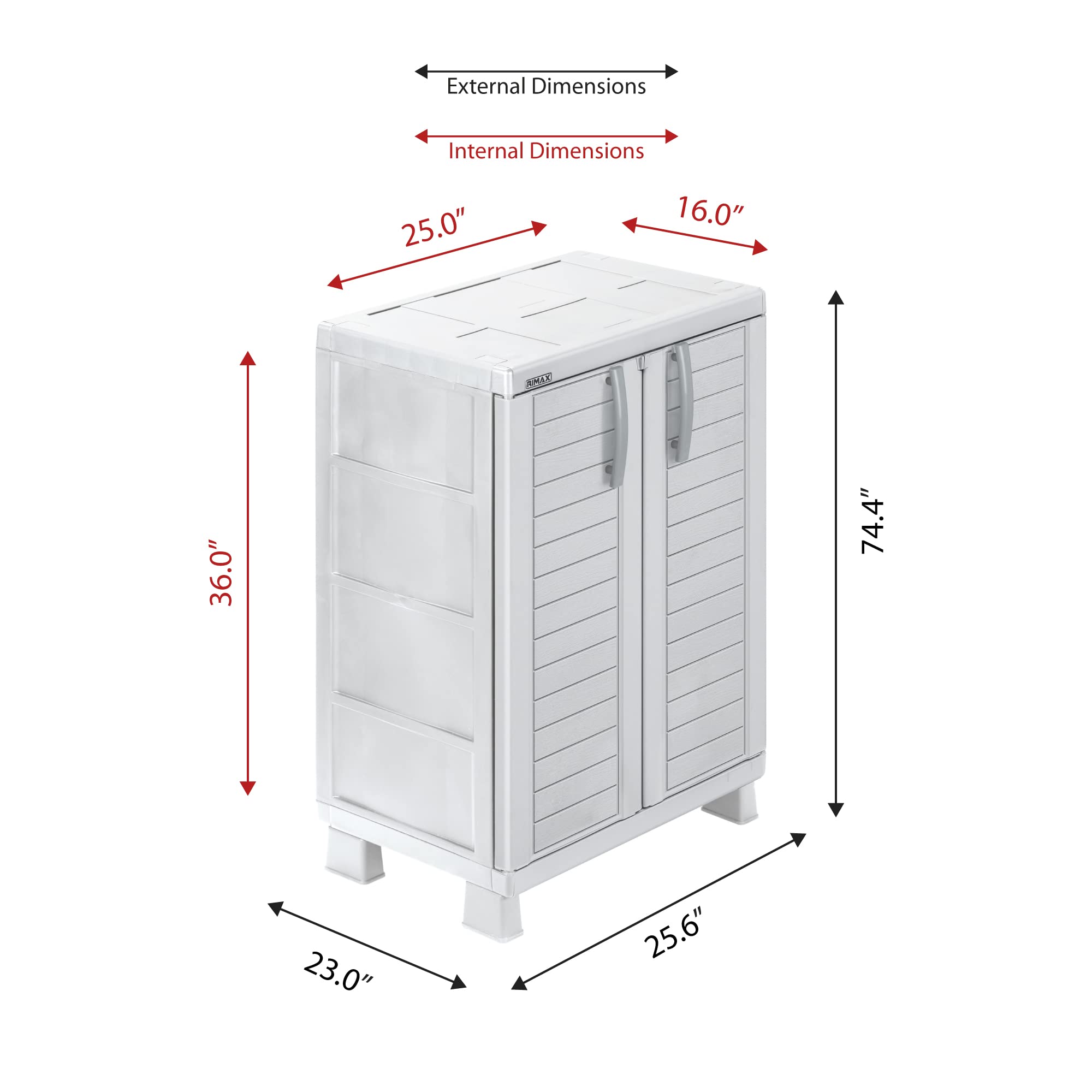 11567 Medium Grey Outdoor Storage Box - Weatherproof & Durable for Patio, Garden, Backyard Organization (Perfect for Cushions, Toys & Pool Accessories)