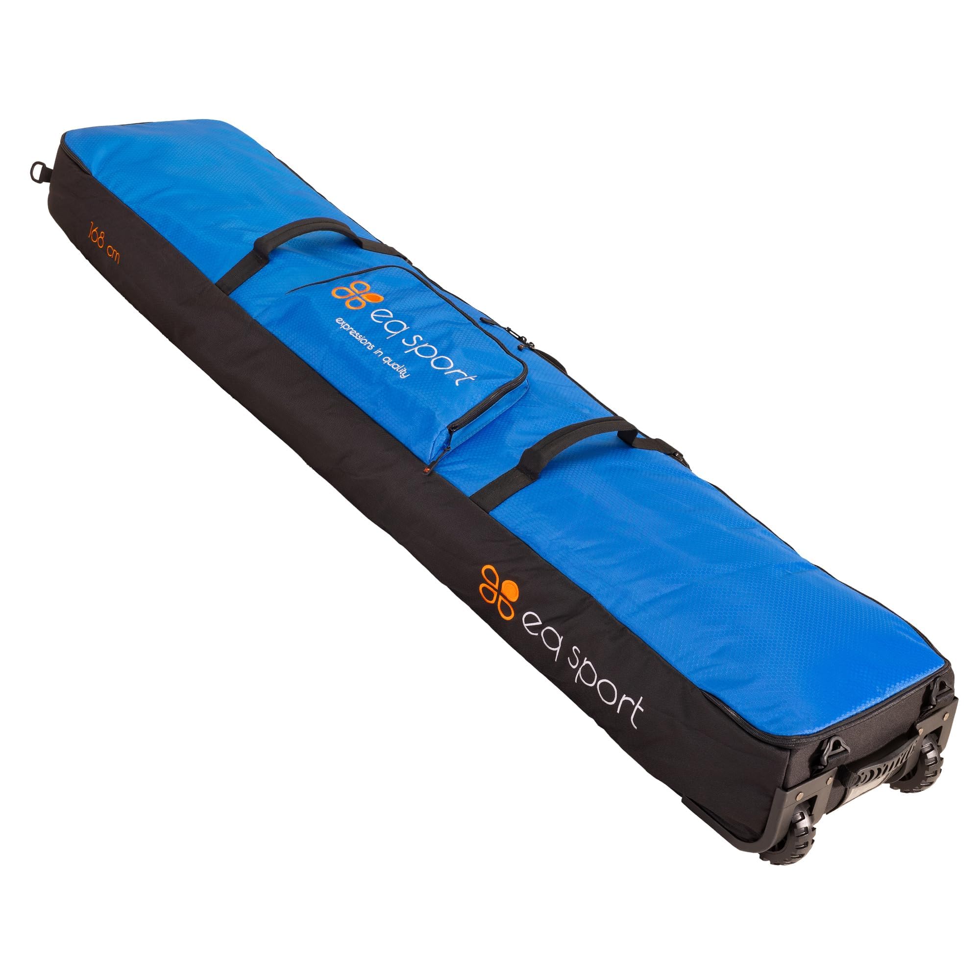 EQ SPORT Waterproof Rolling Snowboard Bag with Wheels - Padded Travel Snowboard Case for Airplane | Fits 2 Snowboards & Includes Boot Bag | Heavy-Duty YKK Zippers & Gear Storage | Perfect for Winter Sports & Mountain Travel