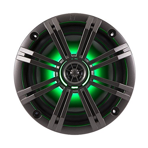 Kicker 6.5 Inch KM-Series LED Marine Speakers 41KM654LCW (Pair) - Waterproof Boat Audio System for Outdoor Boating, Pool Parties & Marine Entertainment