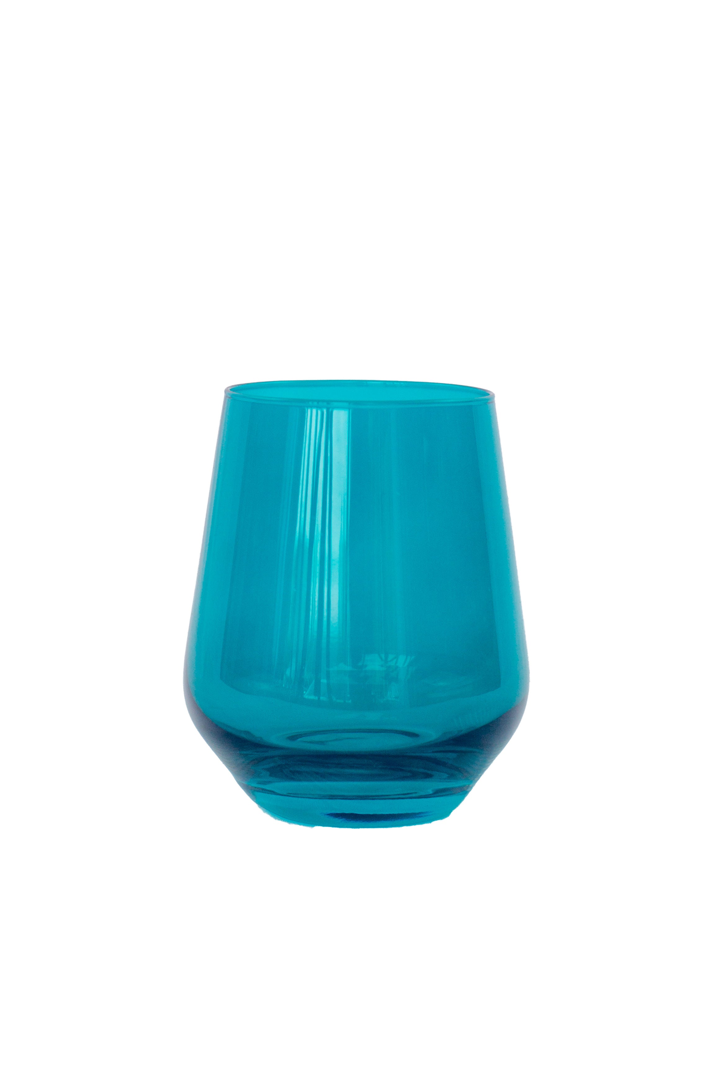 Estelle Colored Stemless Wine Glasses Set of 6 - Elegant & Durable for Red, White, and Sparkling Wine - Perfect for Dinner Parties, Weddings, and Home Entertaining