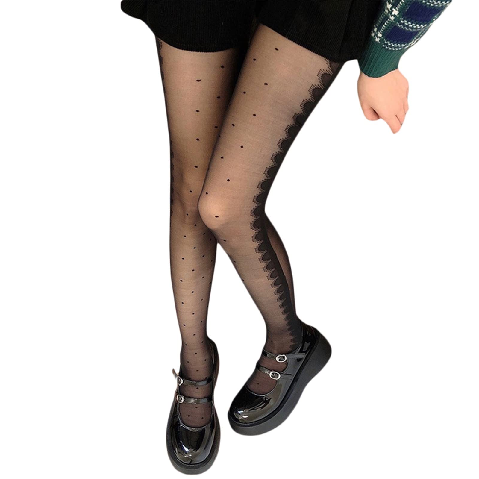 NIKDUCK 2023 Y2K Gothic Sheer Pantyhose - Sexy Gradient Stockings for Women | See-Through Halloween & Party Tights | Perfect for Cosplay, Night Out & Festive Occasions