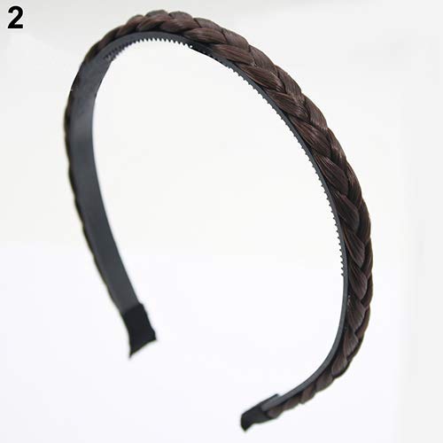 2-Piece Women's Synthetic Braided Headbands with Teeth - Hair Hoop & Plaited Wig Accessories for Everyday Wear, Parties & Cosplay