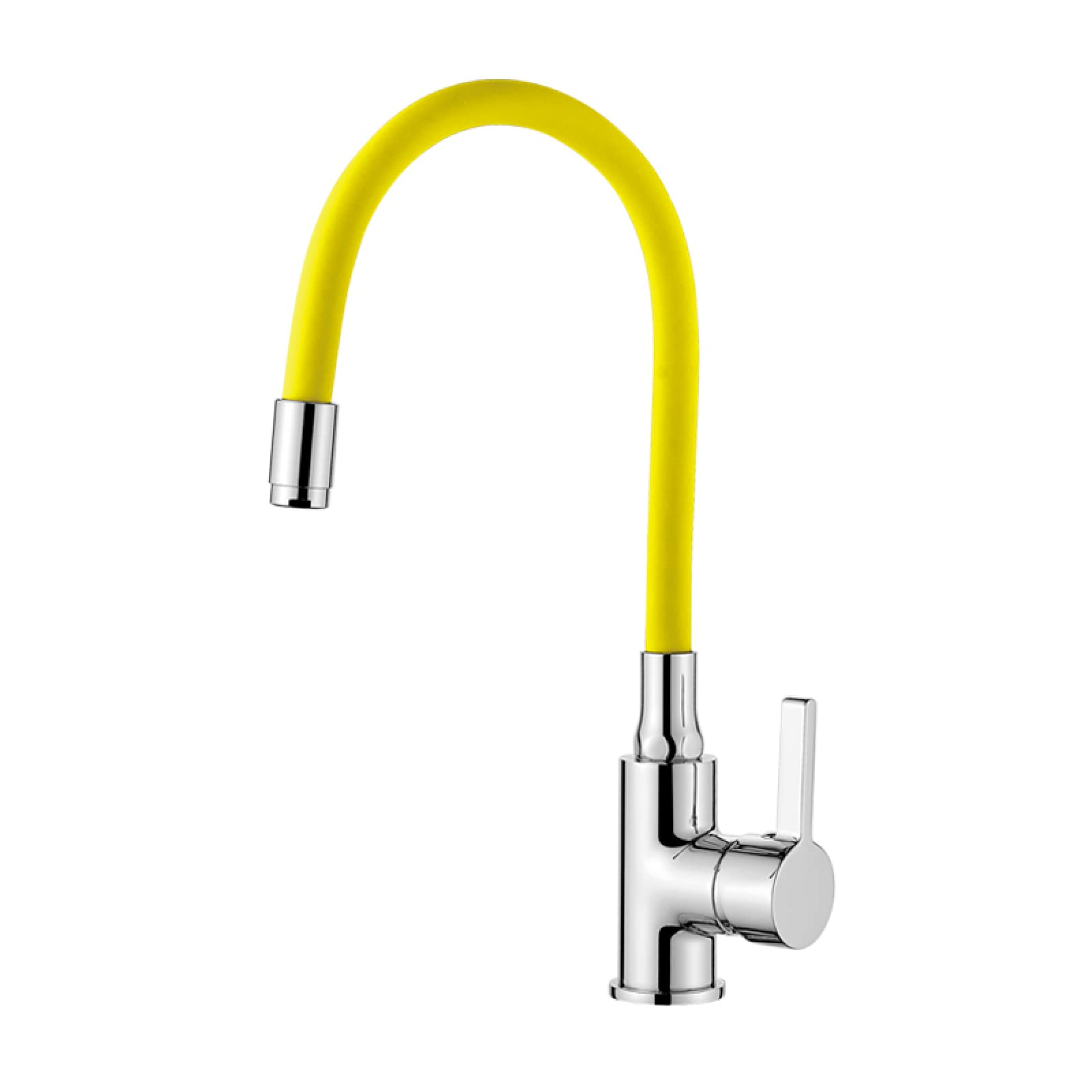 GELISURE Black Pull Out Kitchen Faucet - Single Handle Deck Mounted Chrome Finish Hot & Cold Water Mixer Tap (Model L4898-4) for Modern Farmhouse & Contemporary Kitchens