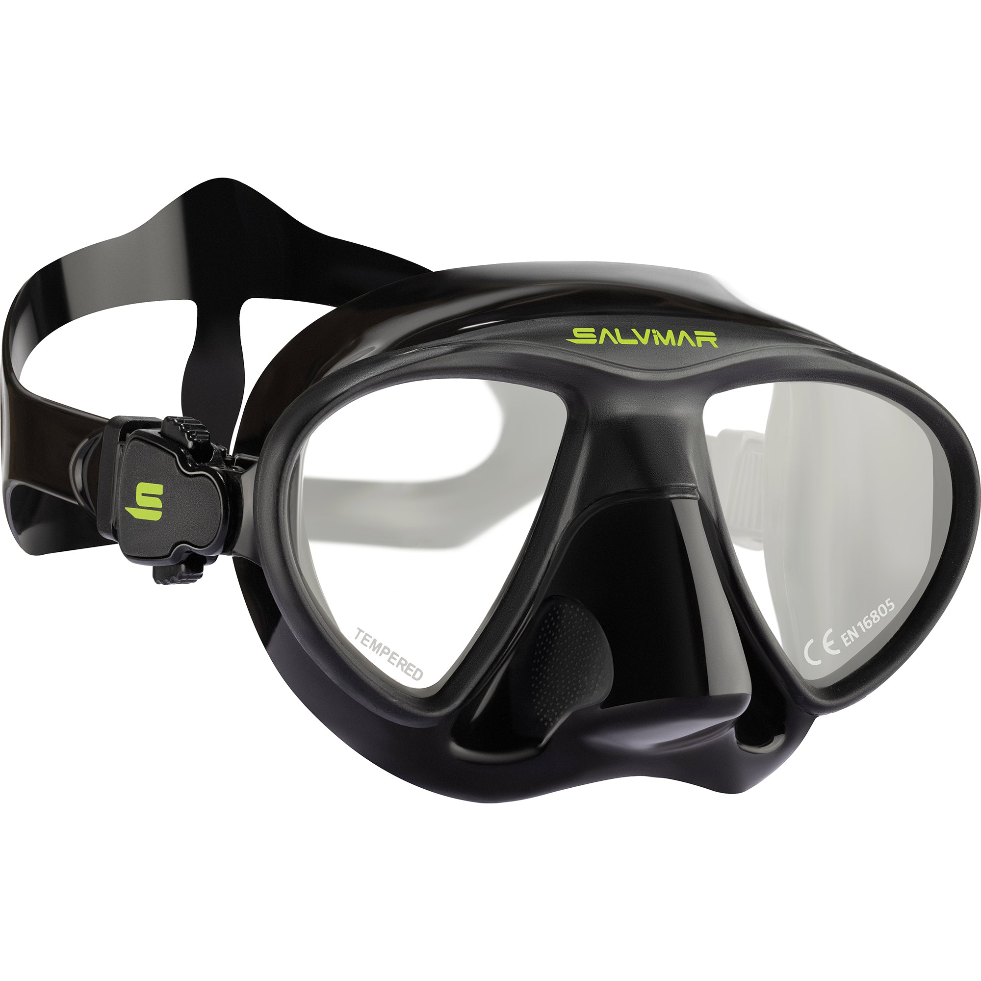 Salvimar Goblin Black Spearfishing Mask - High-Performance Freediving & Scuba Diving Gear for Underwater Hunting & Snorkeling Adventures