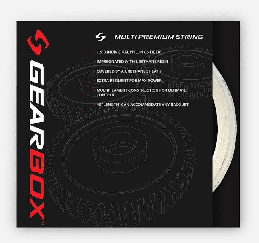 Premium Racquetball String Set - High-Performance Gearbox Multi for Enhanced Power & Control | Perfect for Competitive Play & Training Sessions