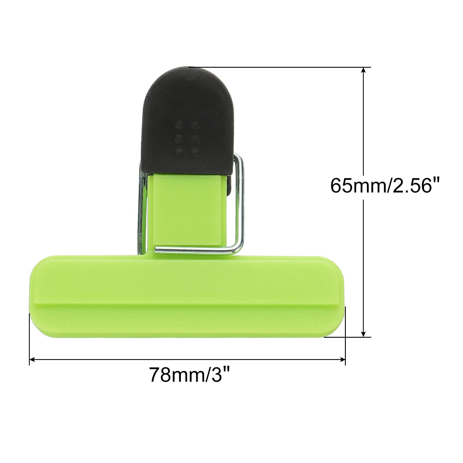 PATIKIL 3 Inch Plastic Storage Clips - 3 Pack Food Bag Sealer Clamps for Kitchen Storage, Paper Files & Photo Organization (Grass Green) - Perfect for Pantry, Office & Craft Room Organization