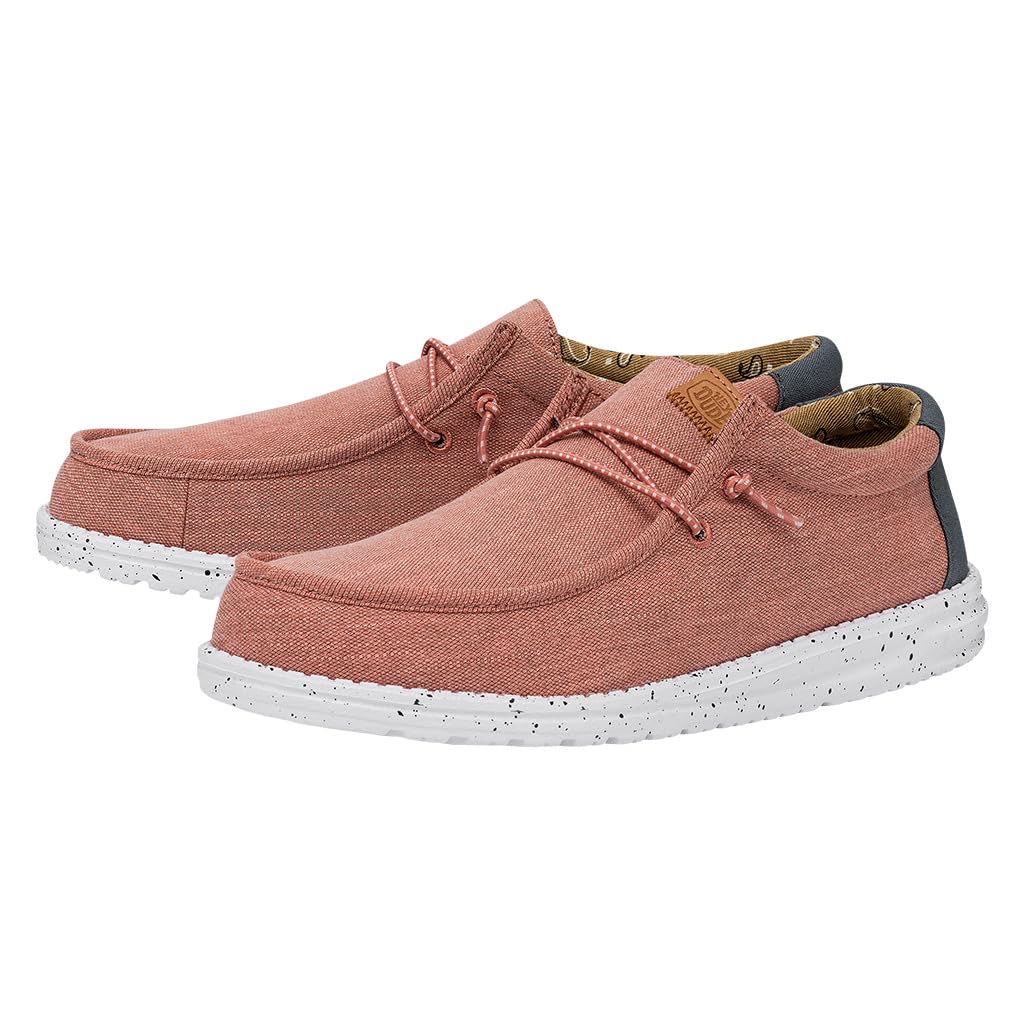 Hey Dude Men's Wally Canvas Loafers - Comfortable Slip-On Shoes for Men | Lightweight Casual Wear for Walking, Travel & Everyday Use