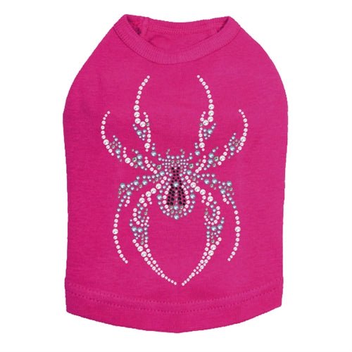 Sparkling Blue Spider Rhinestone Tank Top for Women - Multiple Colors Available - Perfect for Parties, Nightlife & Festivals