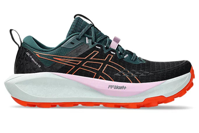 ASICS Gel-Trabuco 13 Women's Trail Running Shoes (B Width) - Black/Nova Orange | Lightweight Cushioned for Hiking & Outdoor Adventures