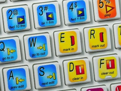 AVID News Cutter Keyboard Shortcut Stickers - Professional Video Editing Shortcut Labels for Fast Editing Workflow (Perfect for Adobe Premiere, Final Cut Pro, DaVinci Resolve)