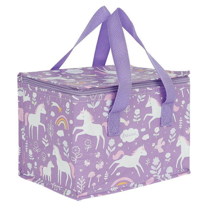 A Little Lovely Company Cool Bag: Unicorn Dreams - Stylish Insulated Lunch Bag for Kids & Adults - Perfect for School, Work, Picnics & Beach Outings