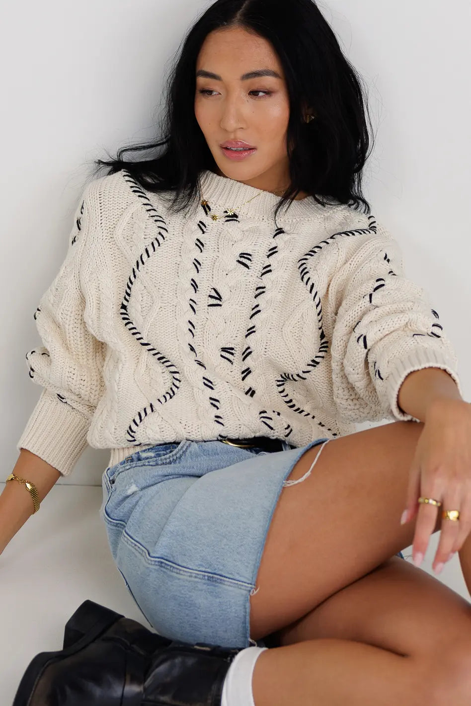 Milani Women's Cable Knit Sweater - Soft & Cozy Winter Pullover for Casual Outfits | Perfect for Holidays, Office & Date Nights