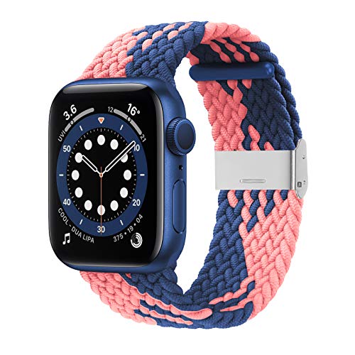 Bagoplus Compatible with Apple Watch Bands 38mm 40mm 41mm 42mm 44mm 45mm 49mm - Adjustable Braided Solo Loop Stretchable Sport Band for iWatch Series Ultra/8/7/6/SE/5/4/3/2/1 - Perfect for Workouts, Running & Everyday Wear