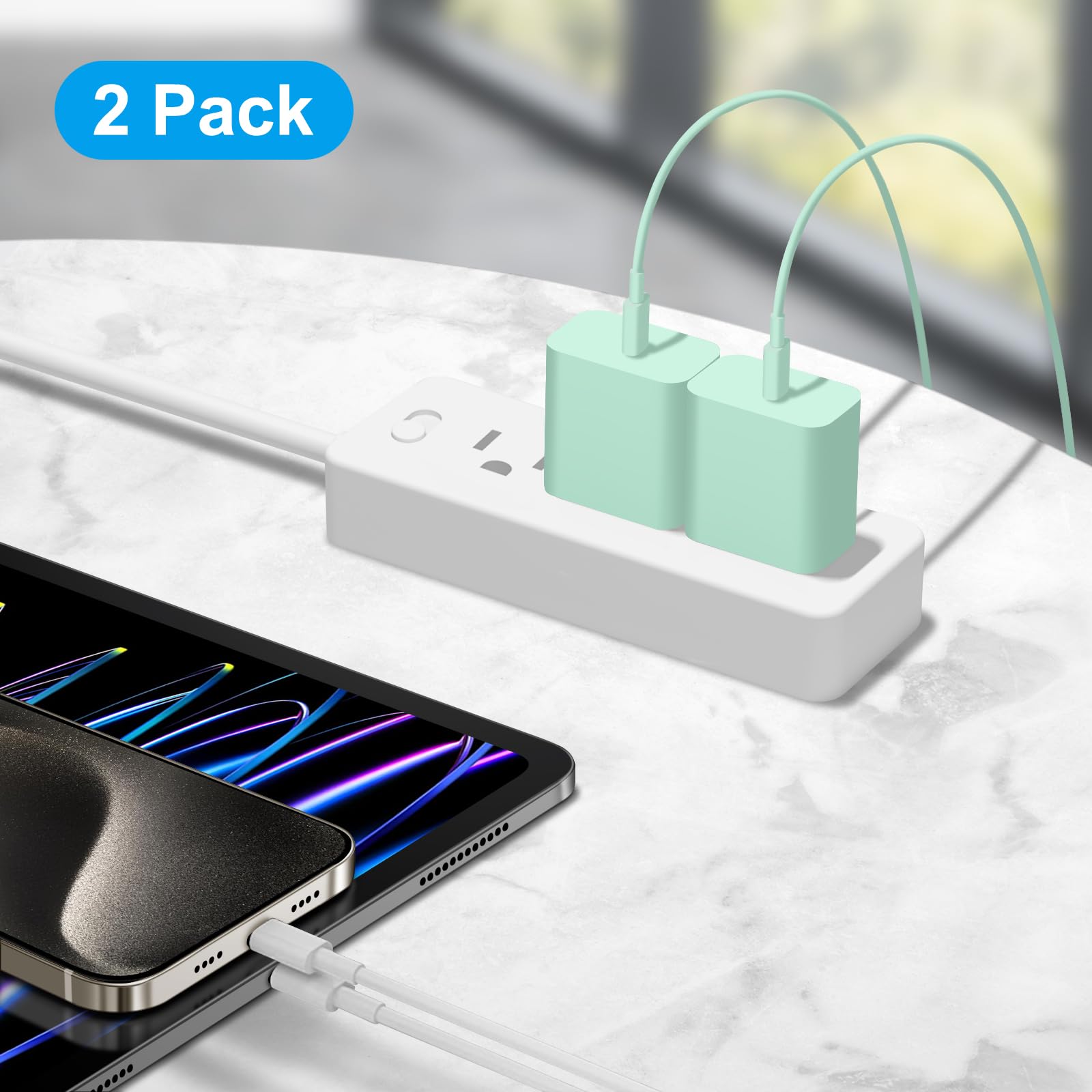 Apple MFi Certified Fast Charger for iPhone 16/15 - 30W USB C Wall Charger with 6FT USB C to C Cable - Compatible with iPhone 16/15/Pro/Pro Max, iPad Pro, AirPods, Samsung & Android Phones - Perfect for Home, Office & Travel Charging