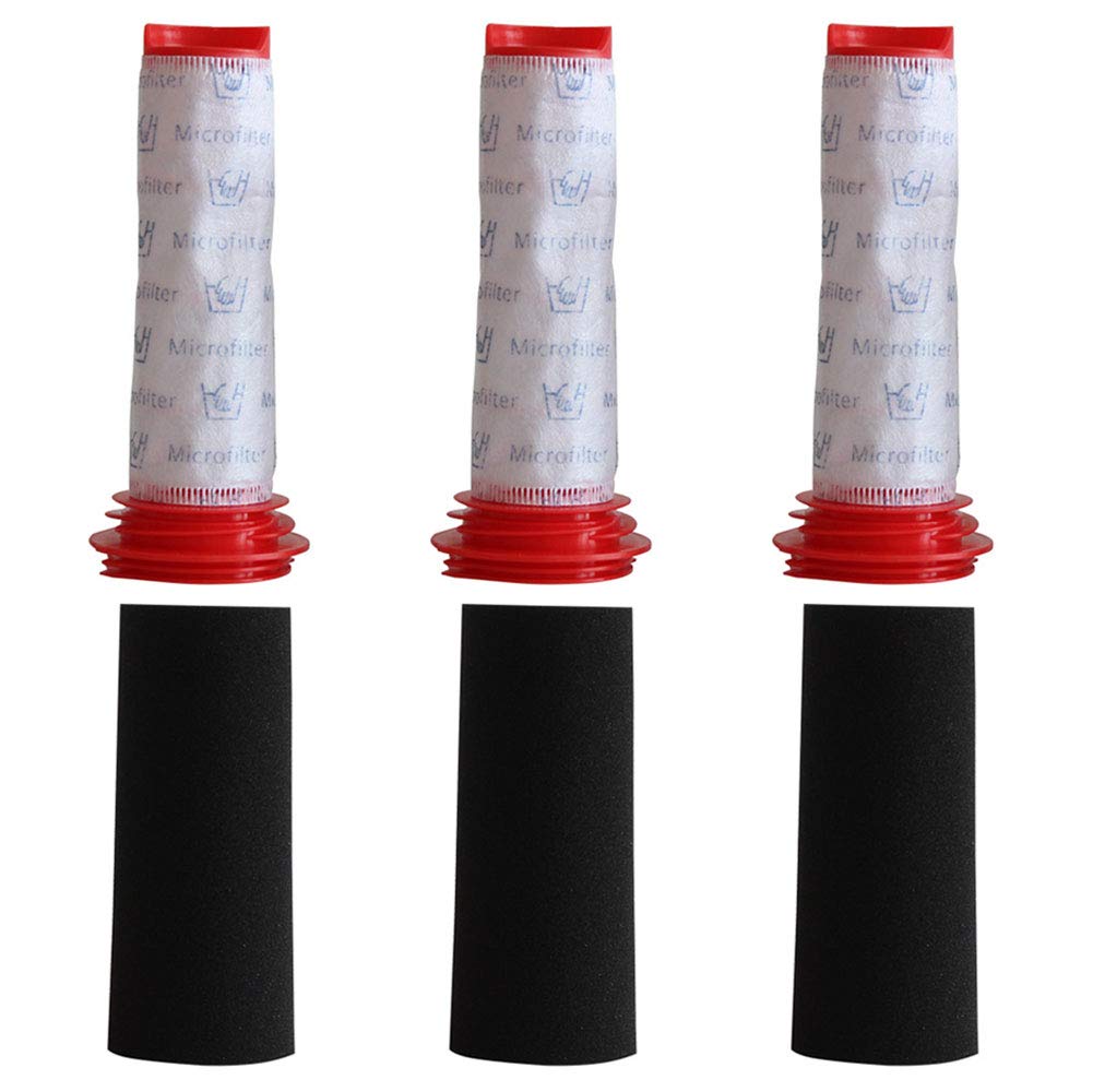 SaferCCTV 3 Washable HEPA Filter & 3 Foam Filter Replacement Set (6-Pack) Compatible with 754176/754175/BCH6 Vacuum Cleaners - Perfect for Pet Hair, Allergies & Deep Cleaning