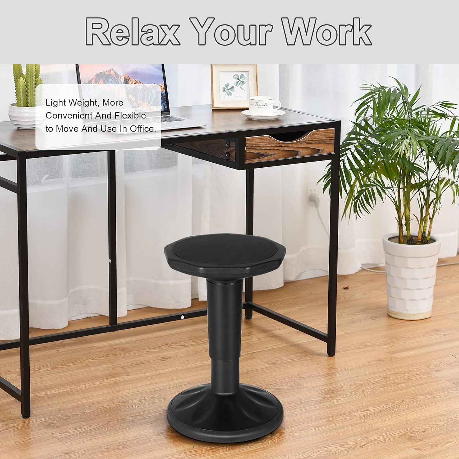 GLACER Adjustable Height Wobble Stool - 24