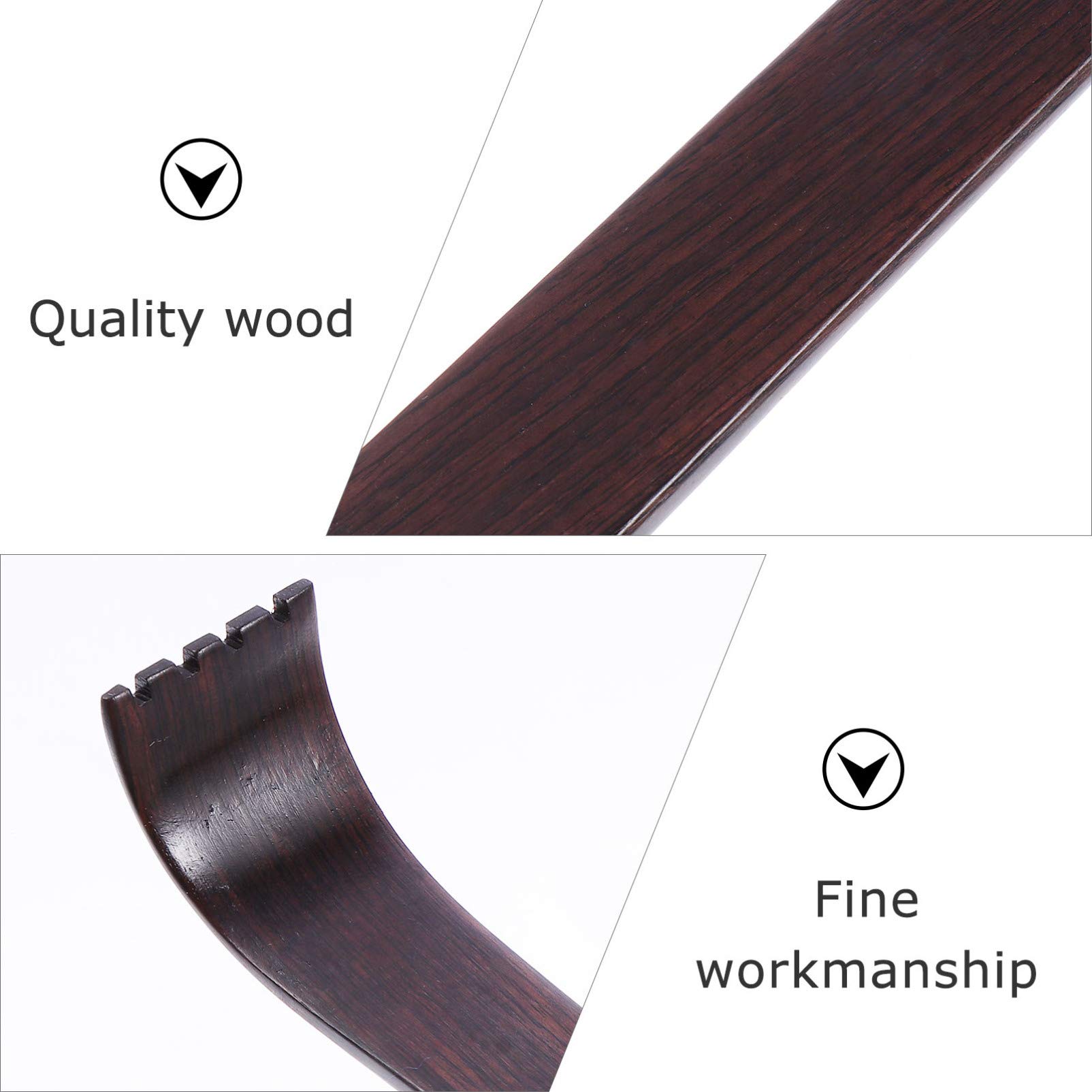 2-Pack Ebony Wood Back Scratcher - Portable Wooden Massage Tool for Itch Relief, Back Massager & Body Scratcher - Perfect for Elderly, Home, Office & Travel Use