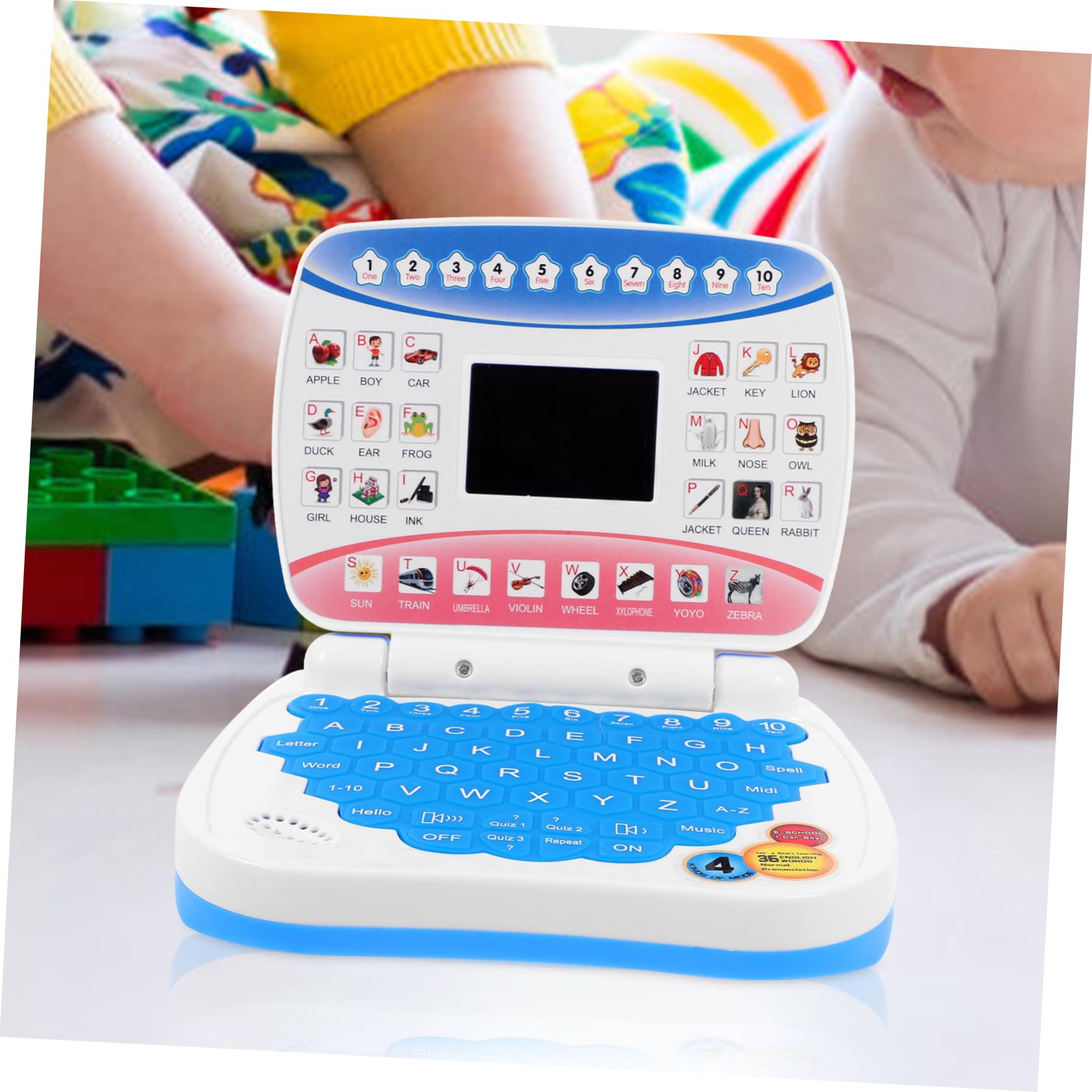 Interactive English Learning Laptop Toy for Toddlers - Educational Musical Computer with Alphabet & Numbers - Perfect for Early Childhood Learning & Playtime Fun