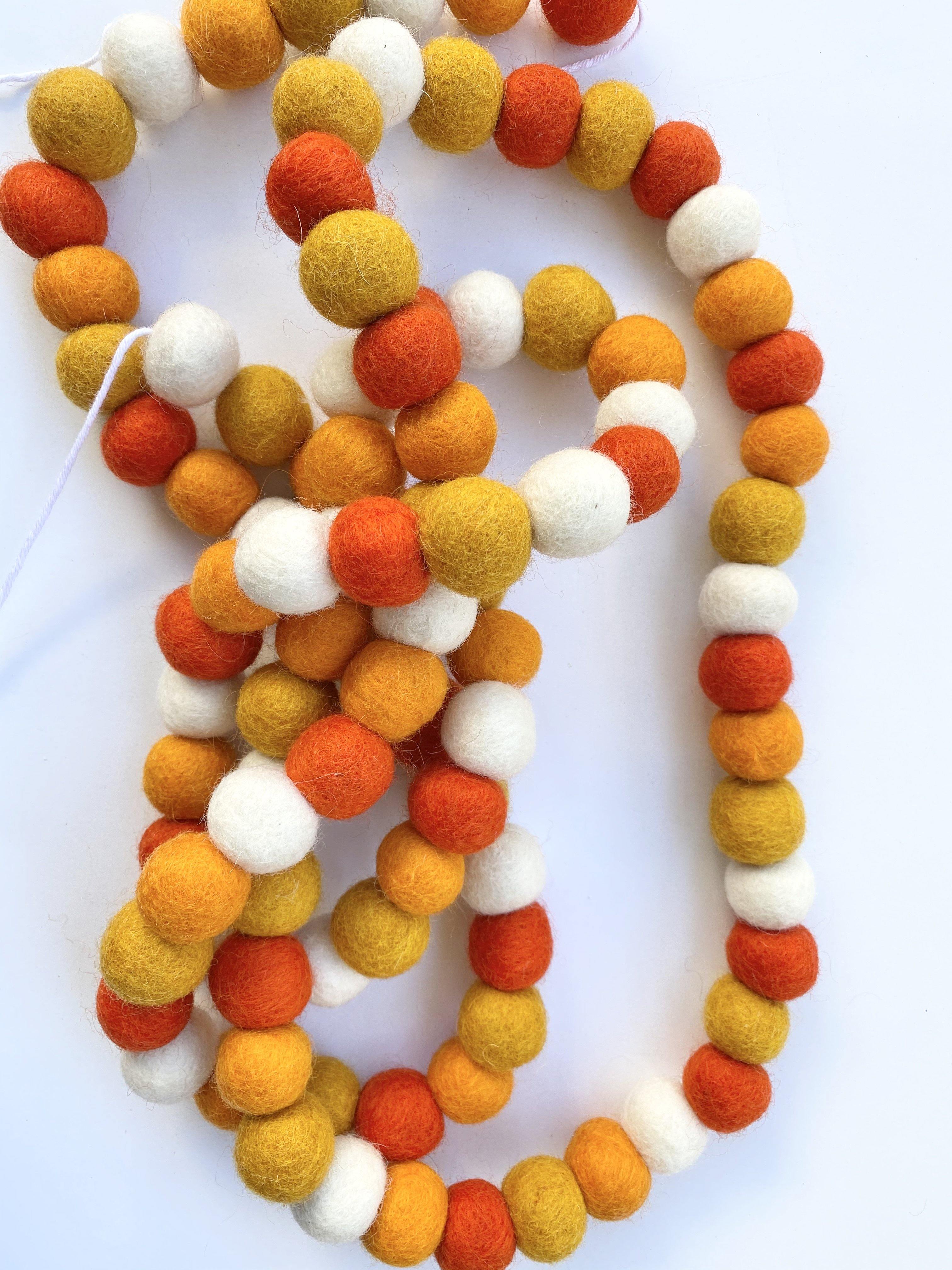 Vibrant Orange Garland Decor - Perfect for Fall, Halloween, and Thanksgiving Party Decorations | Home & Event Decoration