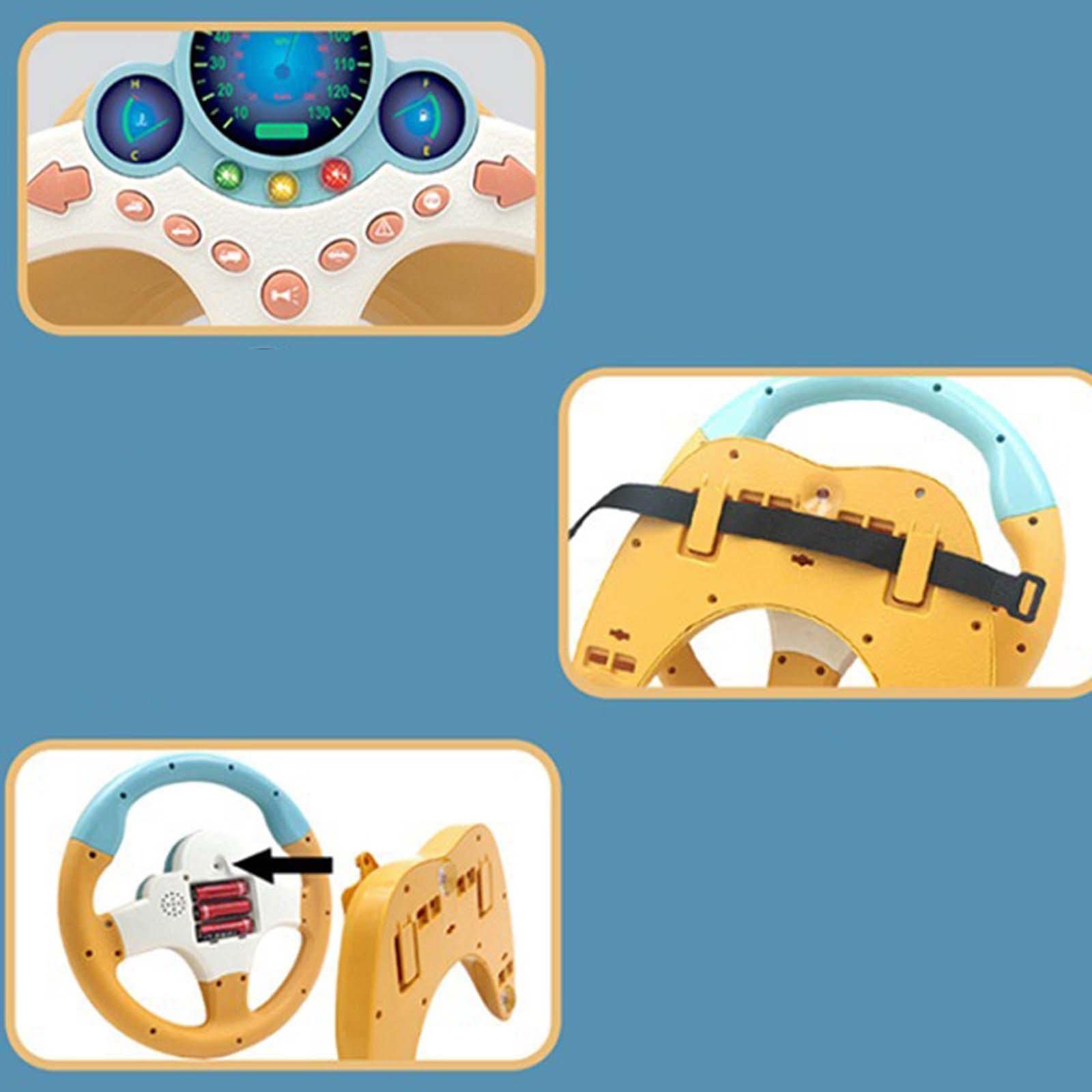 Interactive Electric Simulation Steering Wheel Toy for Babies - Fun Learning & Music Play - Perfect for Car Playtime & Early Childhood Development