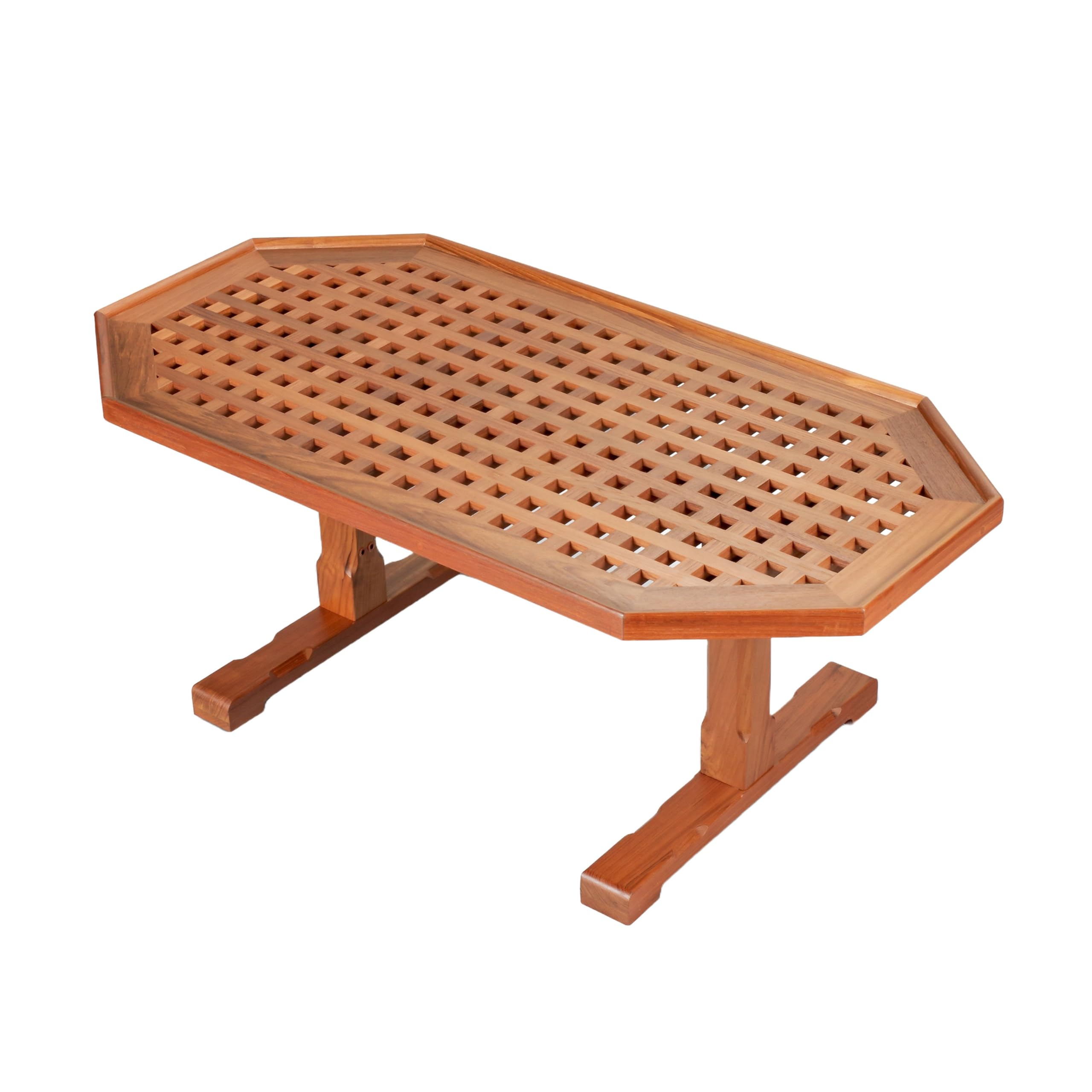 Teak Coffee Table with Grate Top Design - Whitecap 60058 - Perfect for Living Room, Patio & Outdoor Furniture Decor