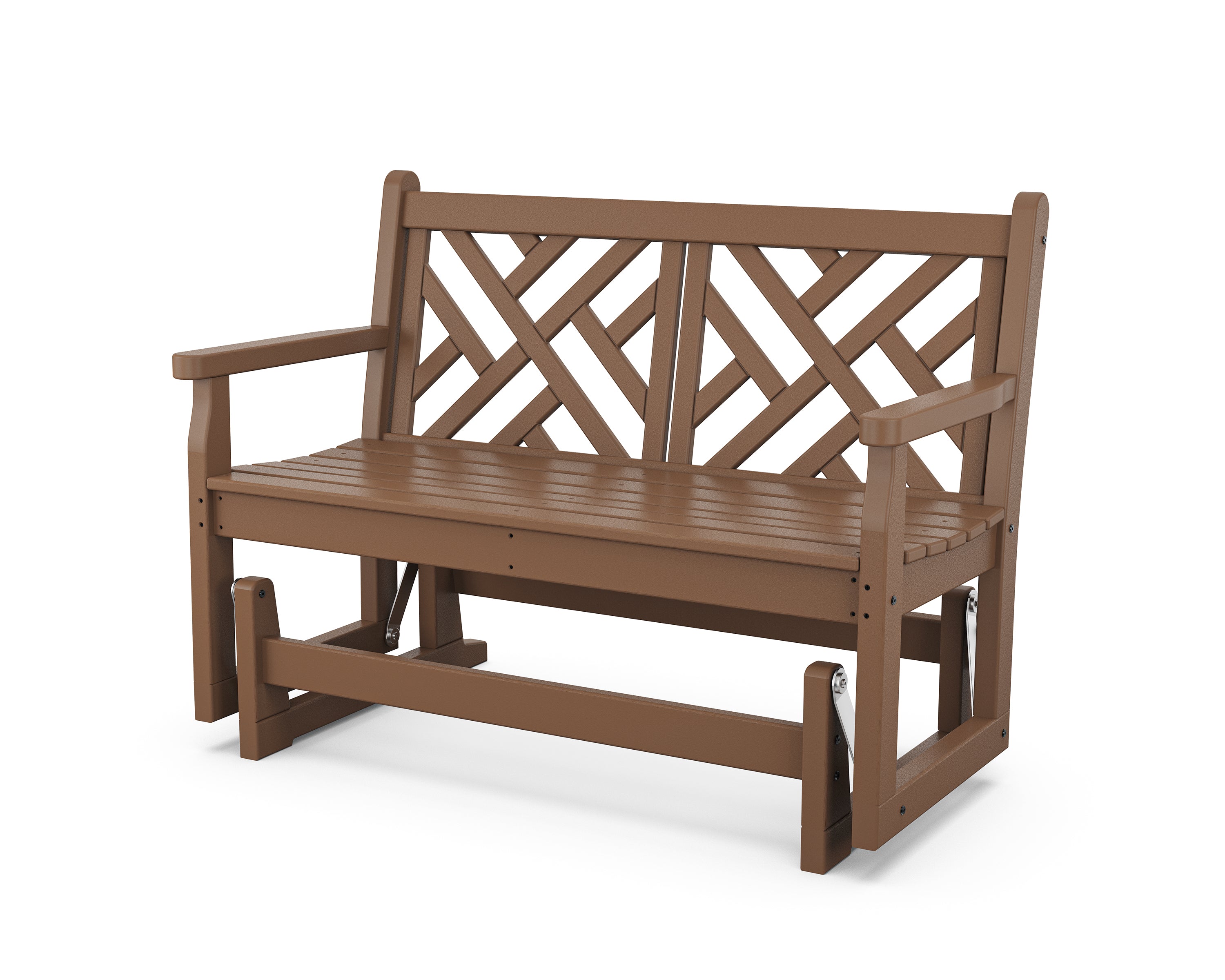 POLYWOOD Chippendale Glider - Classic Outdoor Rocking Chair with Weather-Resistant HDPE Material - Perfect for Patio, Garden, and Porch Relaxation